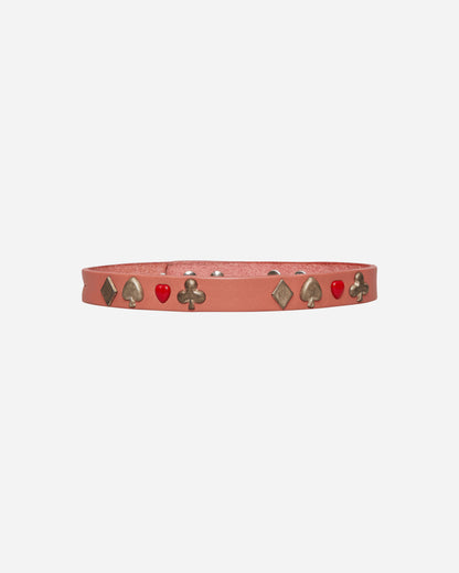 Our Legacy Wmns 2 Cm Card Deck Choker Tasty Pink Leather Jewellery Necklaces A22482CT 001