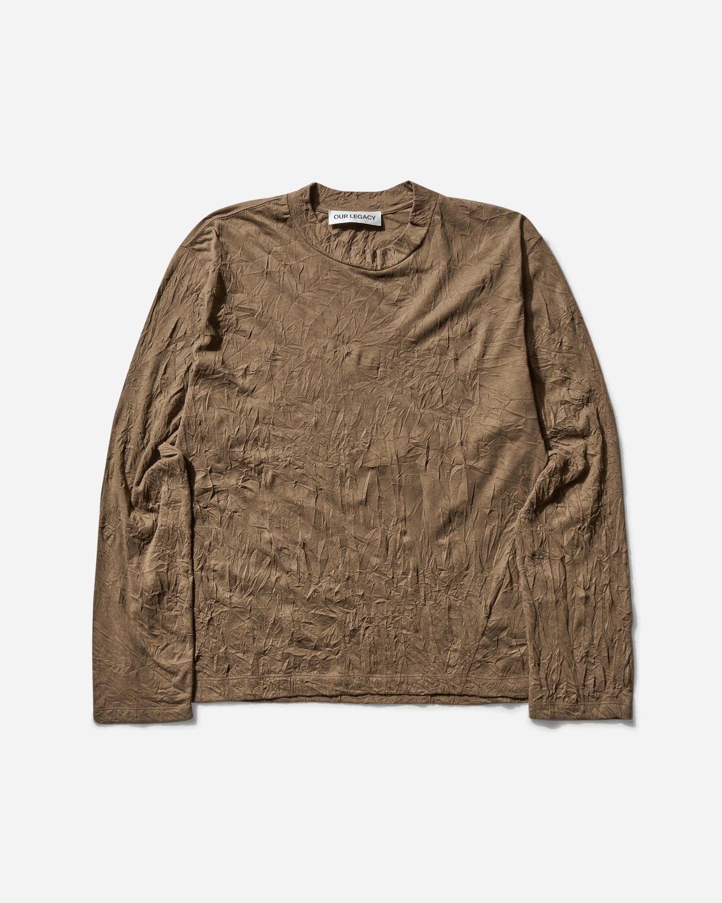 Our Legacy Big Longsleeve Olive Crinkle T-Shirts Longsleeve M2256BOC 001