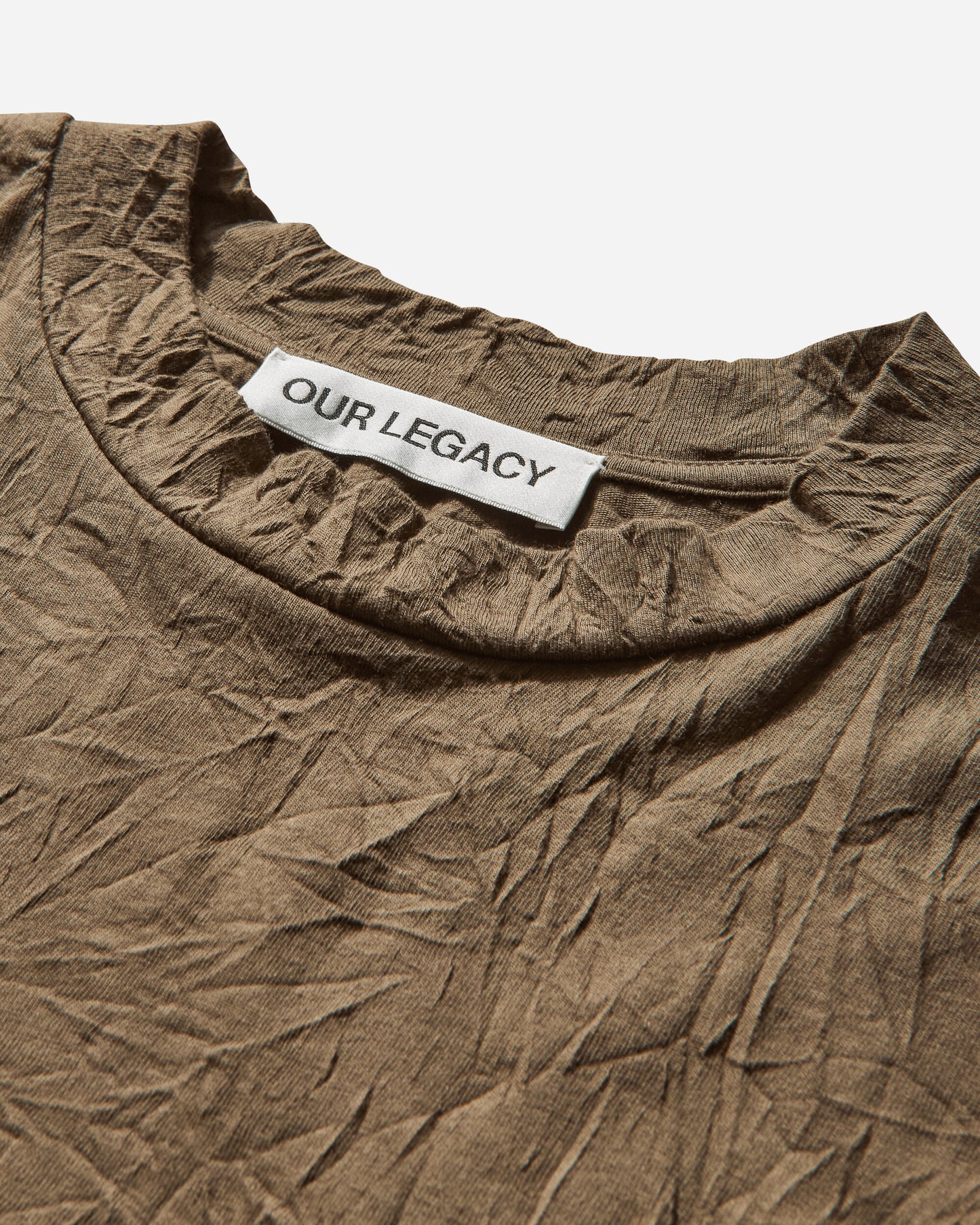 Our Legacy Big Longsleeve Olive Crinkle T-Shirts Longsleeve M2256BOC 001