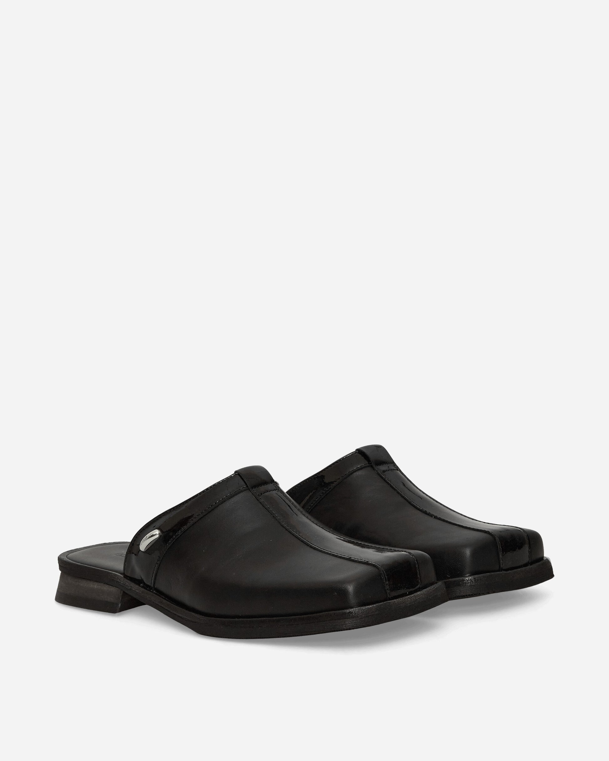 Our Legacy Wmns Blunt Mule Top Dyed Black Leather Sandals and Slides Sandals and Mules A2247ST 001