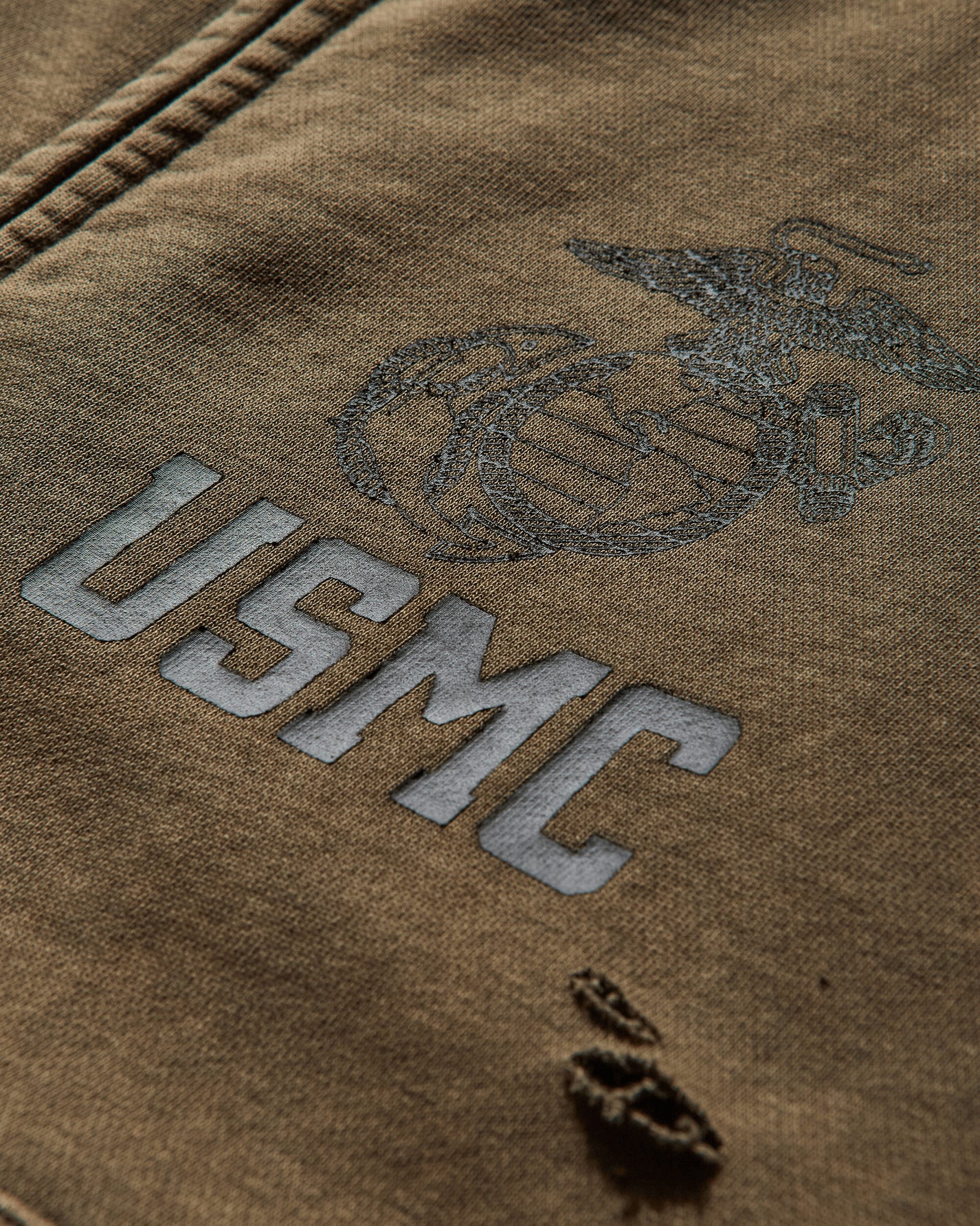 PROJECT G/R Reconstructed Folded Zip Hoodie Khaki Sweatshirts Zip-Ups PG25SSMH01 KHAKI