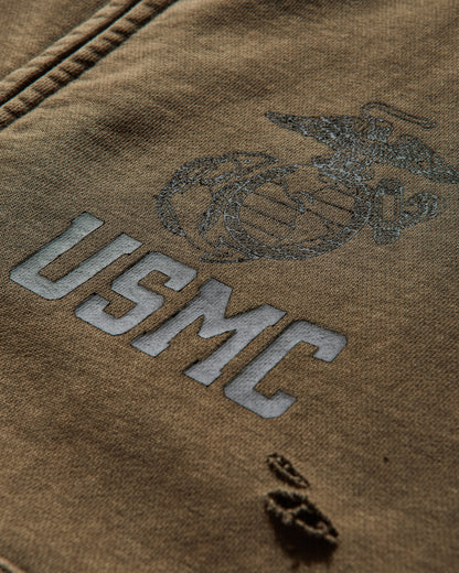 PROJECT G/R Reconstructed Folded Zip Hoodie Khaki Sweatshirts Zip-Ups PG25SSMH01 KHAKI