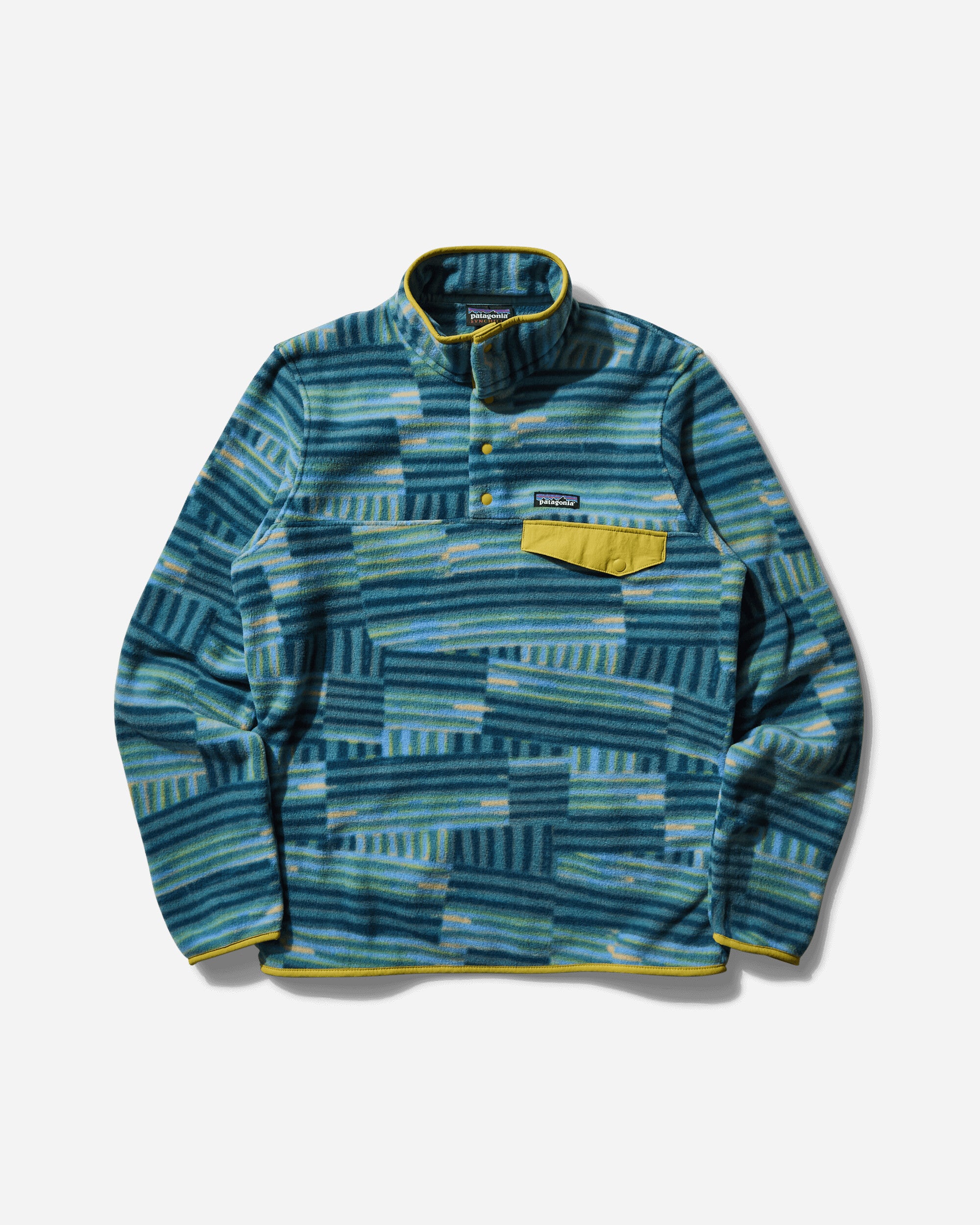 Patagonia M'S Lw Synch Snap-T P/O Quilty Fitz: Wetland Blue Sweatshirts Fleece 25551 QFWE