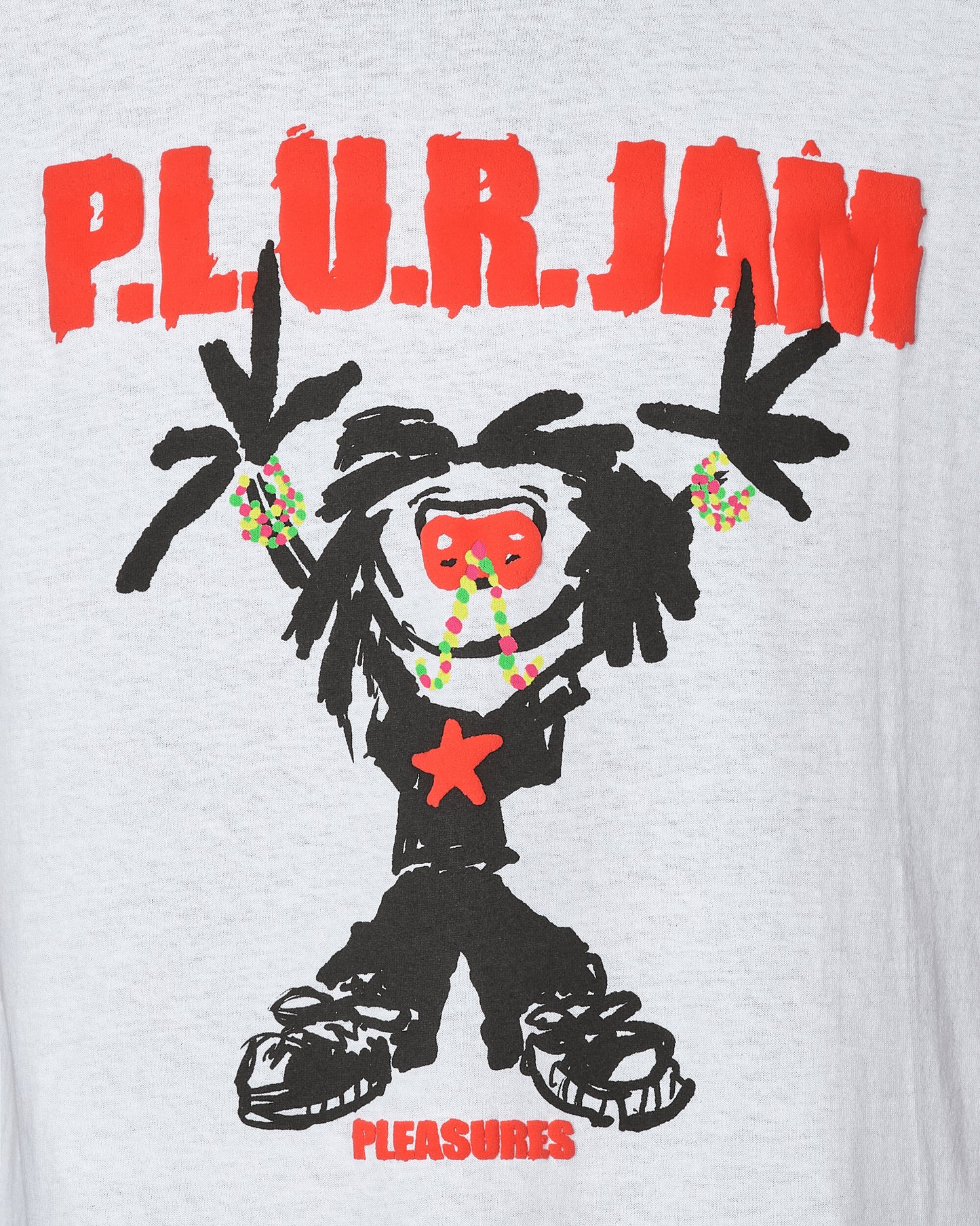 Pleasures P.L.U.R. Jam T-Shirt White T-Shirts Shortsleeve 9505035 WHITE