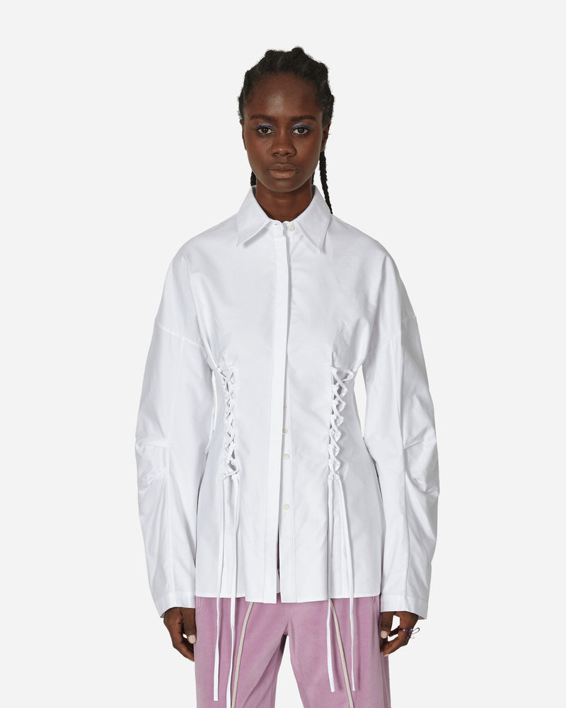 Priscavera Wmns Oxford Laced Button Down White Shirts Longsleeve Shirt 001194-176 WH
