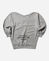 Prototypes Wmns Shrunken Sweatshirt Melange-Grey T-Shirts Longsleeve PT06JE03USG MGREY