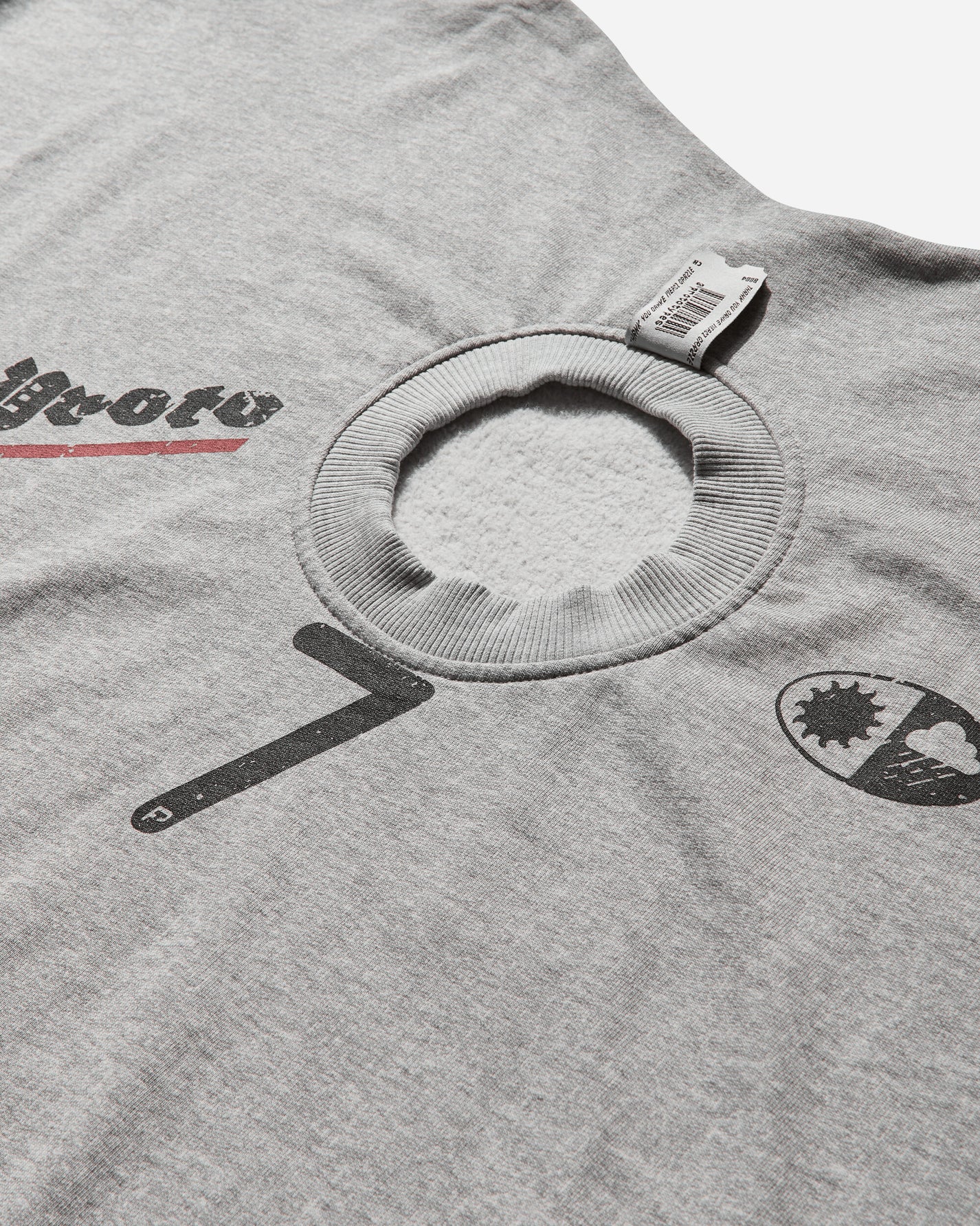 Prototypes Wmns Shrunken Sweatshirt Melange-Grey T-Shirts Longsleeve PT06JE03USG MGREY