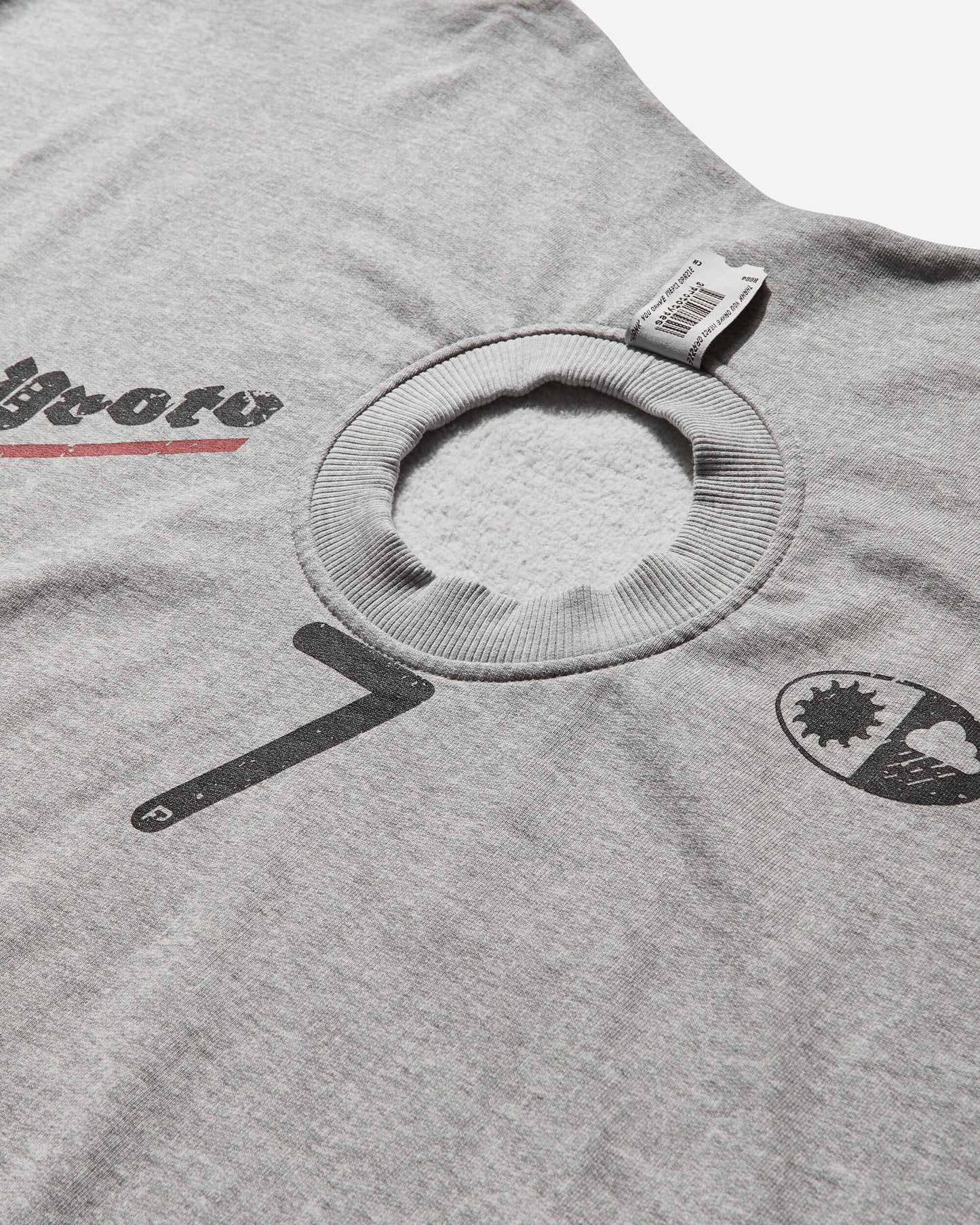 Prototypes Wmns Shrunken Sweatshirt Melange-Grey T-Shirts Longsleeve PT06JE03USG MGREY