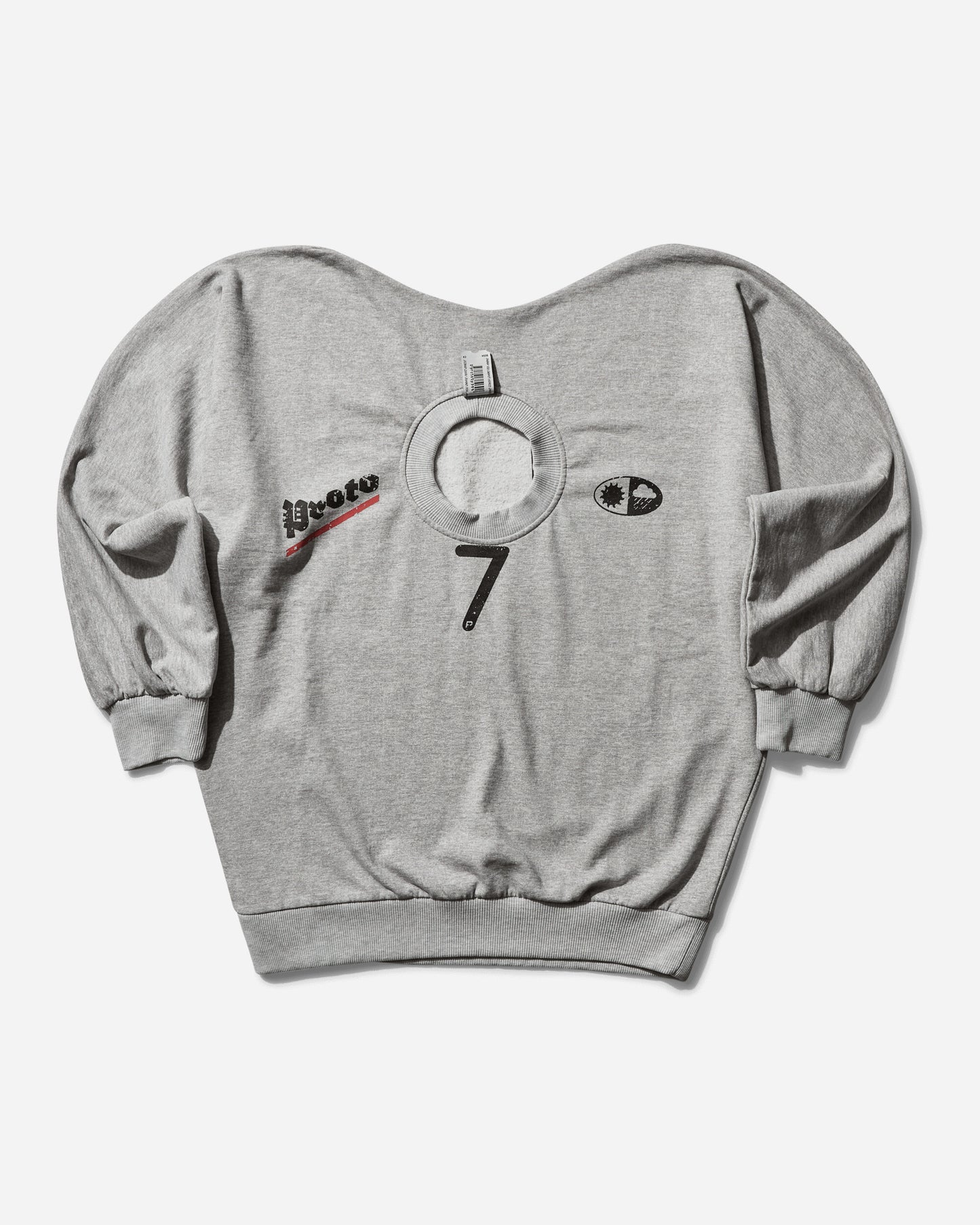 Prototypes Wmns Shrunken Sweatshirt Melange-Grey T-Shirts Longsleeve PT06JE03USG MGREY