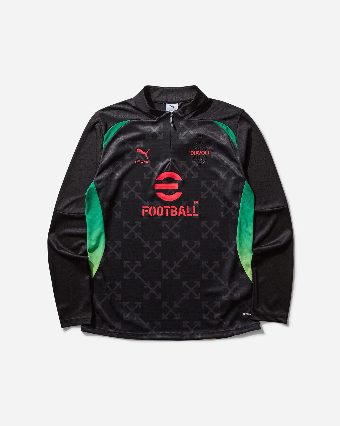 Puma Acm X Off-White Prematch 1/4-Zip Ls Top Puma Black/For All Time Red Pants Longsleeve 783006-04