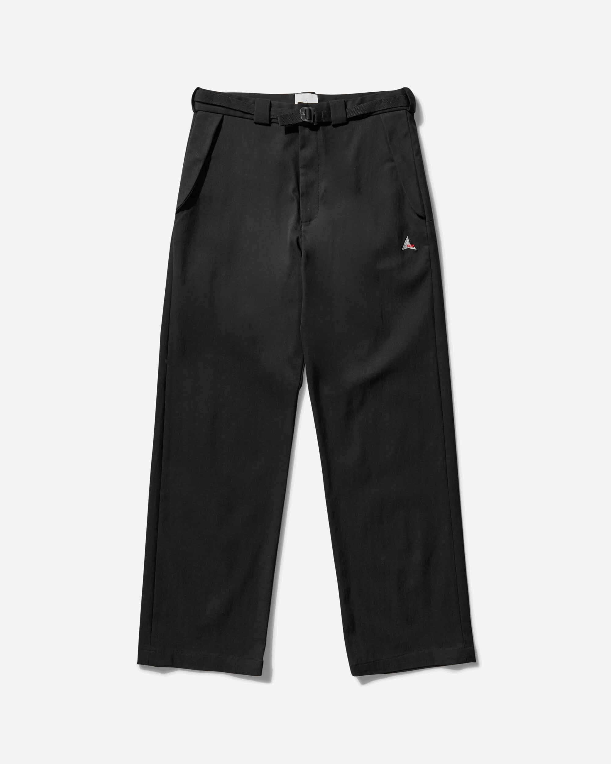 ROA Buckle Chino Black Pants Trousers RBMW0380FA267 BLK0001