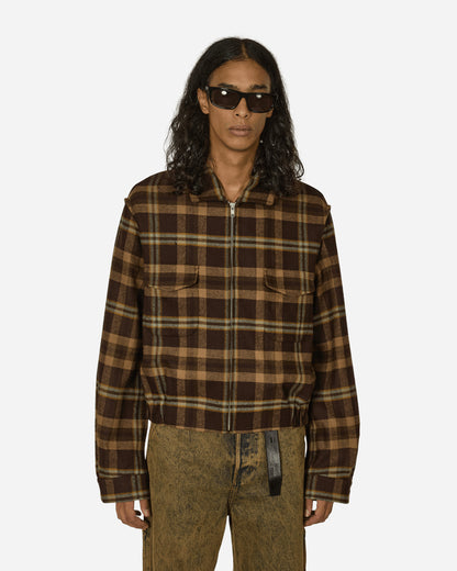 Random Identities Tartan Simmo Vintage Zip Up Brown Sweatshirts Zip-Ups RAN04J006 BLACK