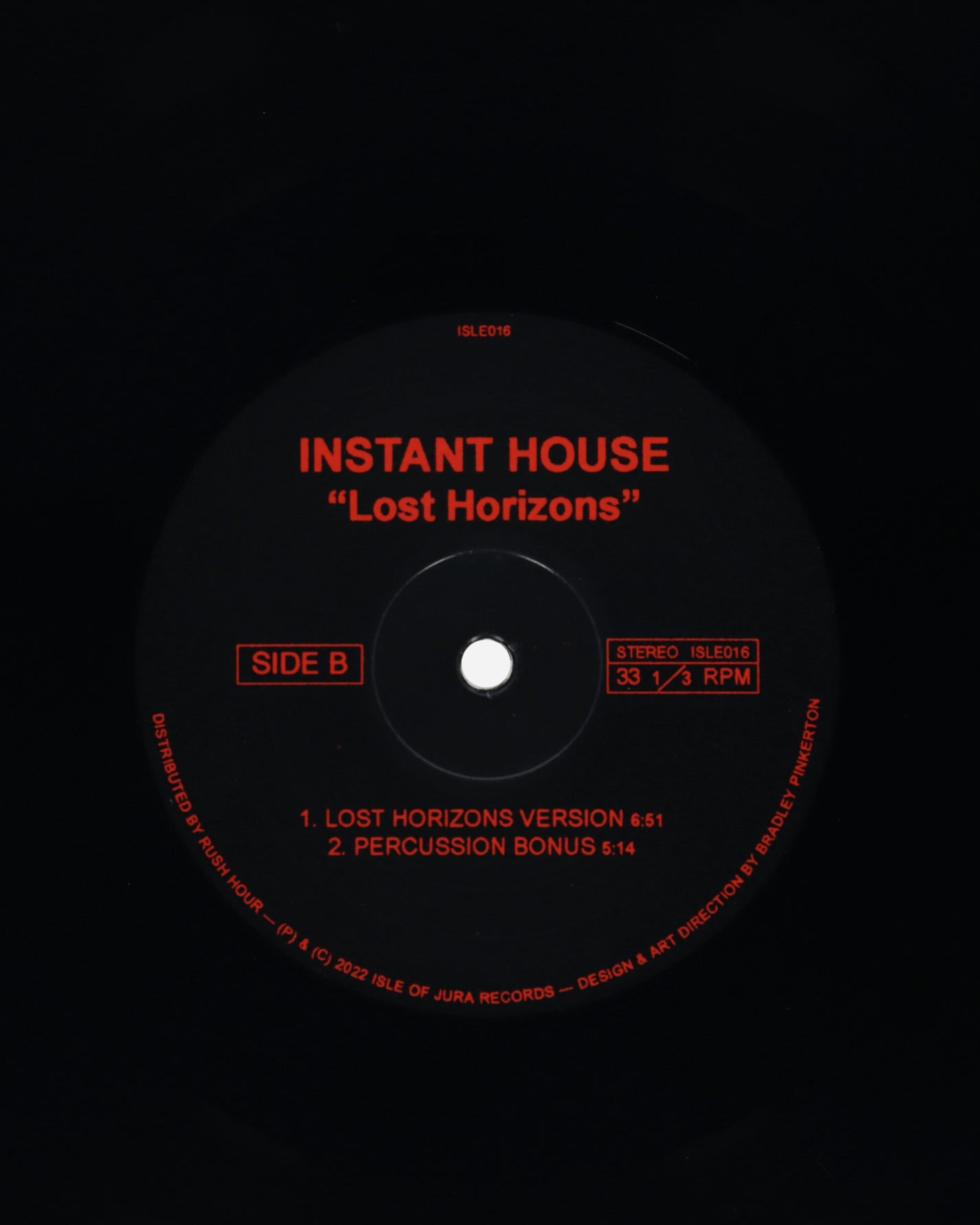 Rush Hour Instant House (Joe Claussell) - Lost Horizons Multicolor Music Vinyls ISLE016 1
