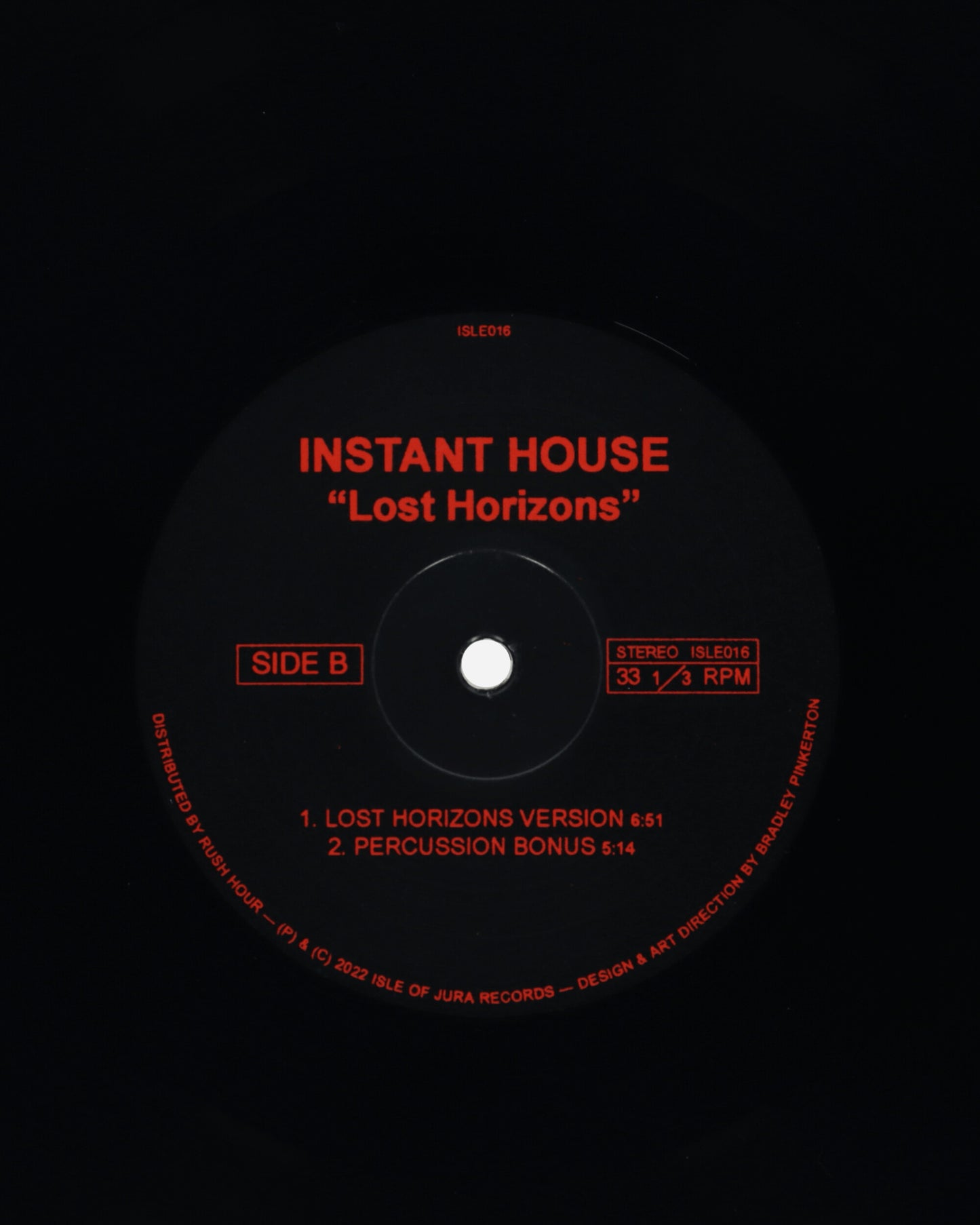 Rush Hour Instant House (Joe Claussell) - Lost Horizons Multicolor Music Vinyls ISLE016 1