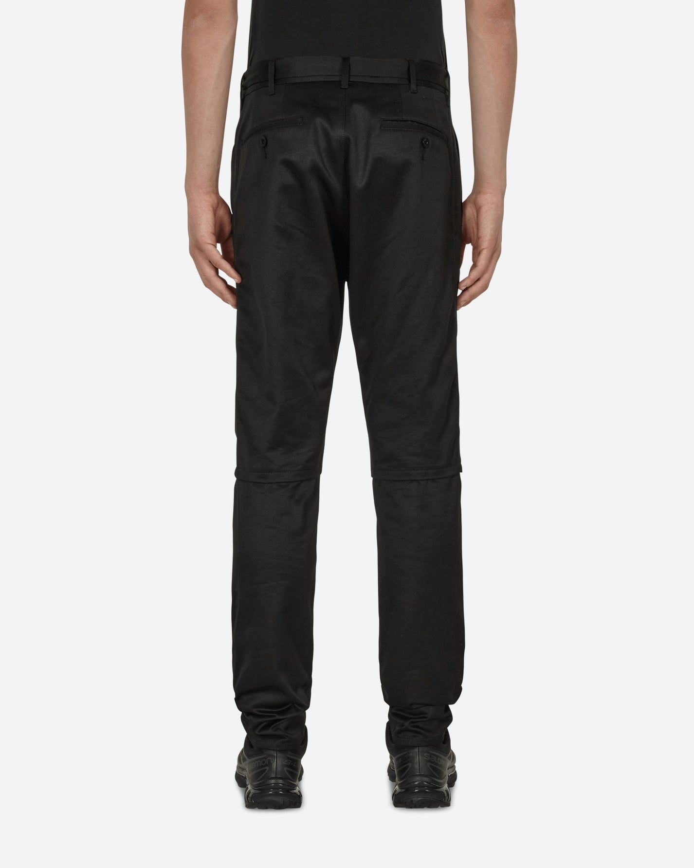 Sacai Cotton Chino Knee Zip Pants Black Pants Trousers 22-02822M 001