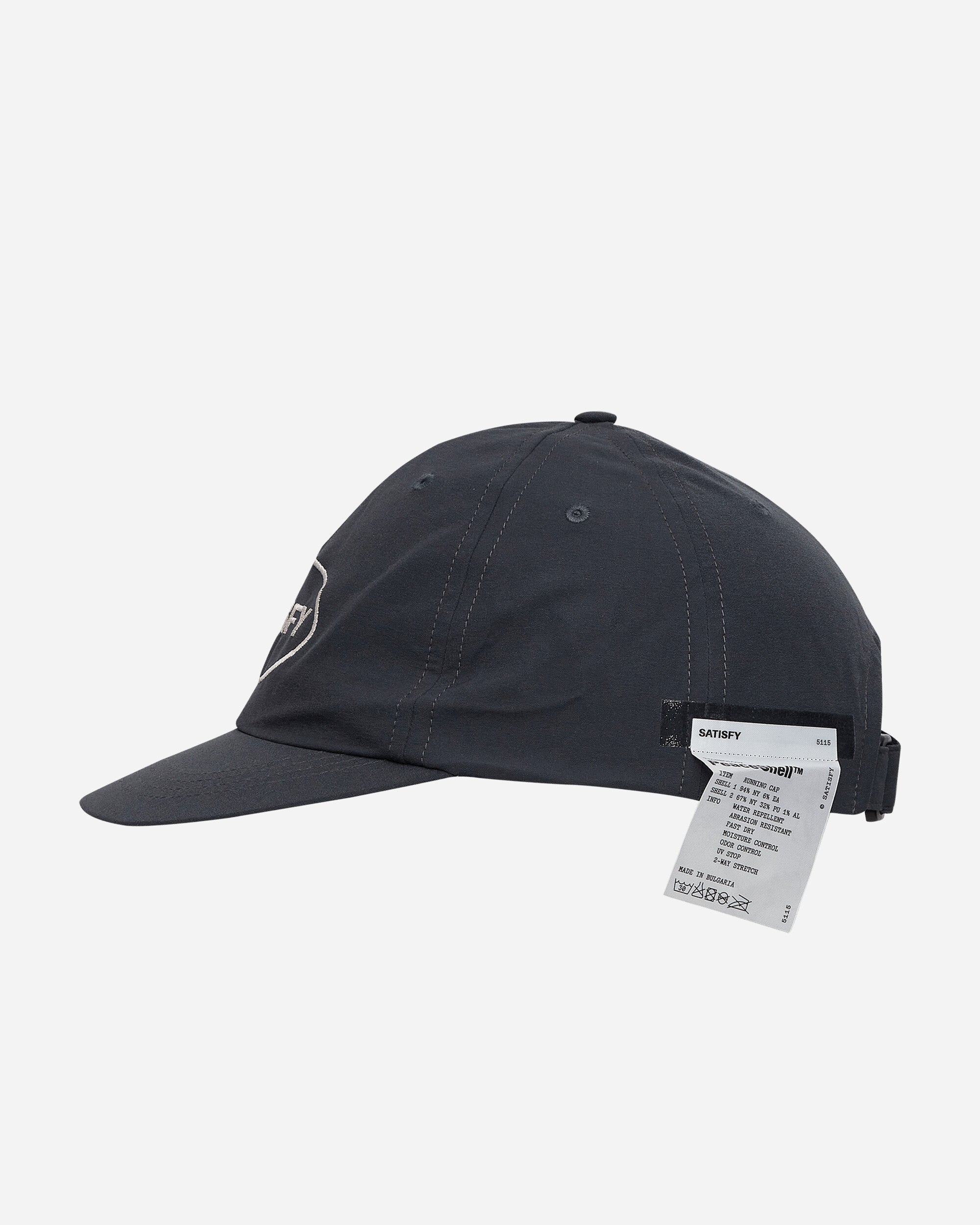 Satisfy Peaceshell Running Cap Charcoal Hats Caps 5115 CH-OV