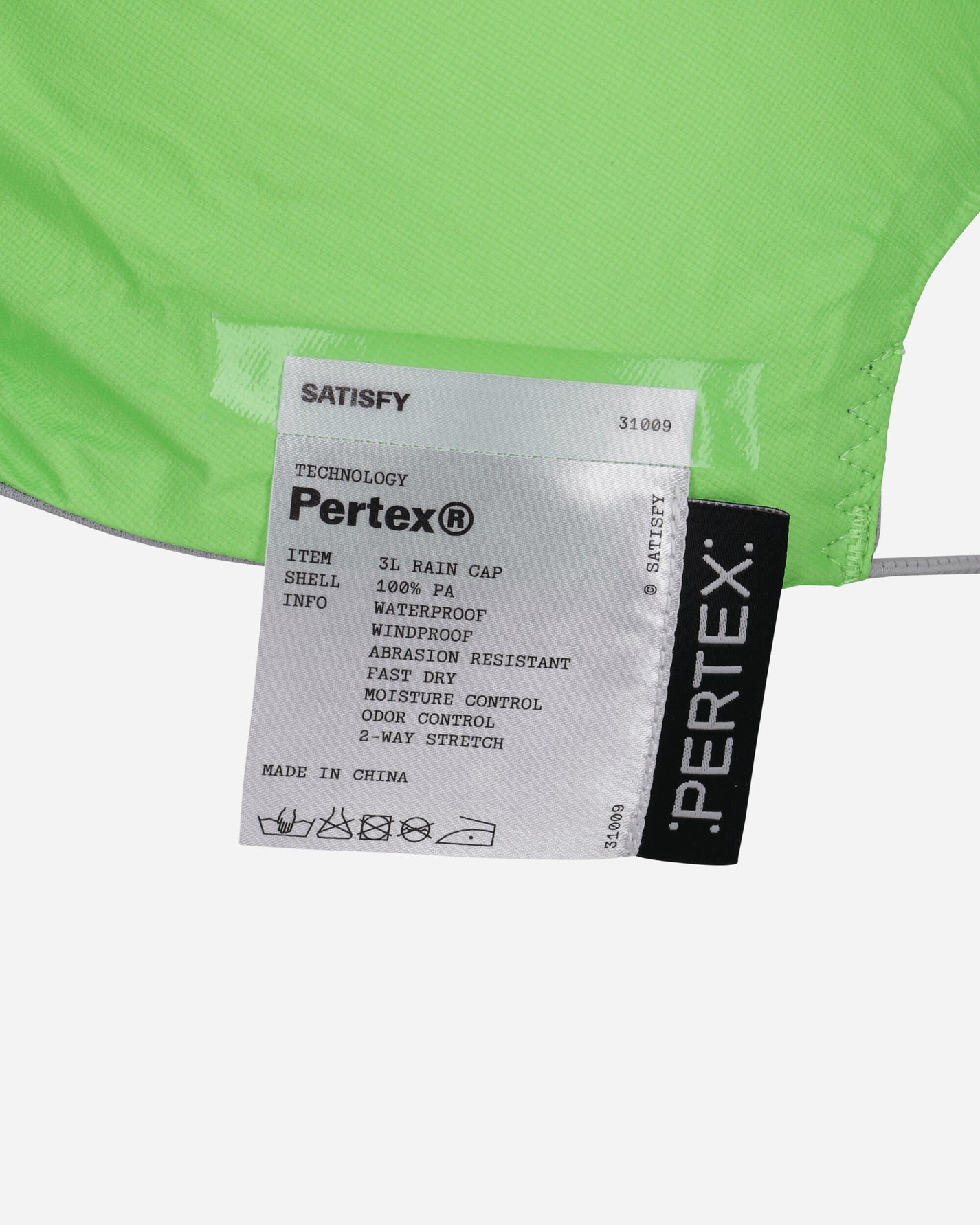 Satisfy Pertex 3L Rain Cap Neon Green Hats Caps 31009 NG-SA