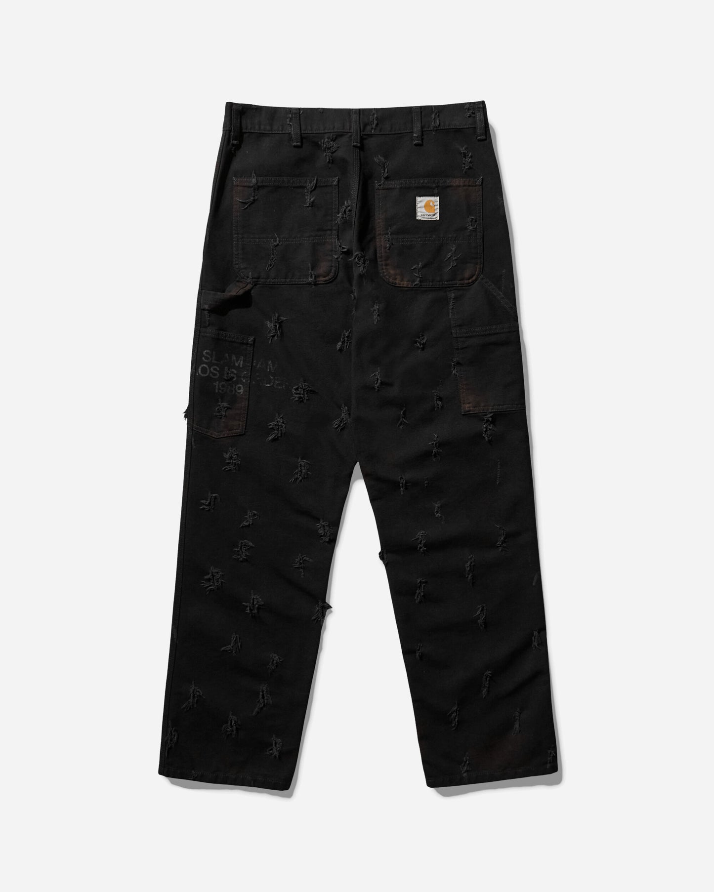 Slam Jam Carhartt x Tintoria Emiliana x Slam Jam "Poor Grade" Single Knee Pant Black Rinsed Pants Casual I031497 8902