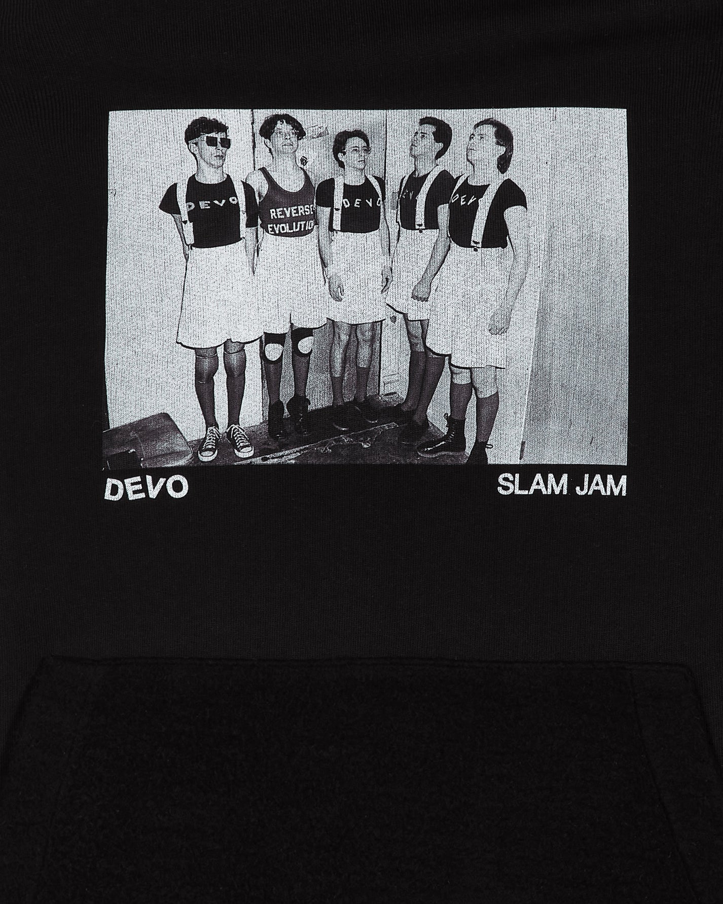 Slam Jam Devo Reverse Evolution Hoodie Black/Silver Sweatshirts Hoodies BBM0010JY03 BLS001