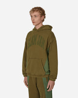 Slam Jam Panel Hoodie Green Brown Sweatshirts Hoodies SBM0015FA07 GRNBW01