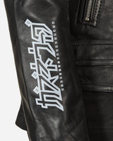 Slam Jam Leather Jacket Black Coats and Jackets Jackets MBMW001LE01 BLK0001