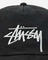 Stüssy Big Stock Mid Depth Cap Shadow Black Hats Caps 1311145SJ 1361