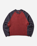 Stüssy Colorblocked Raglan Crew Brick Sweatshirts Crewneck 117264SJ 0629