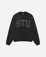 Stüssy Stu Applique Crew Black Sweatshirts Crewneck 118577 0001