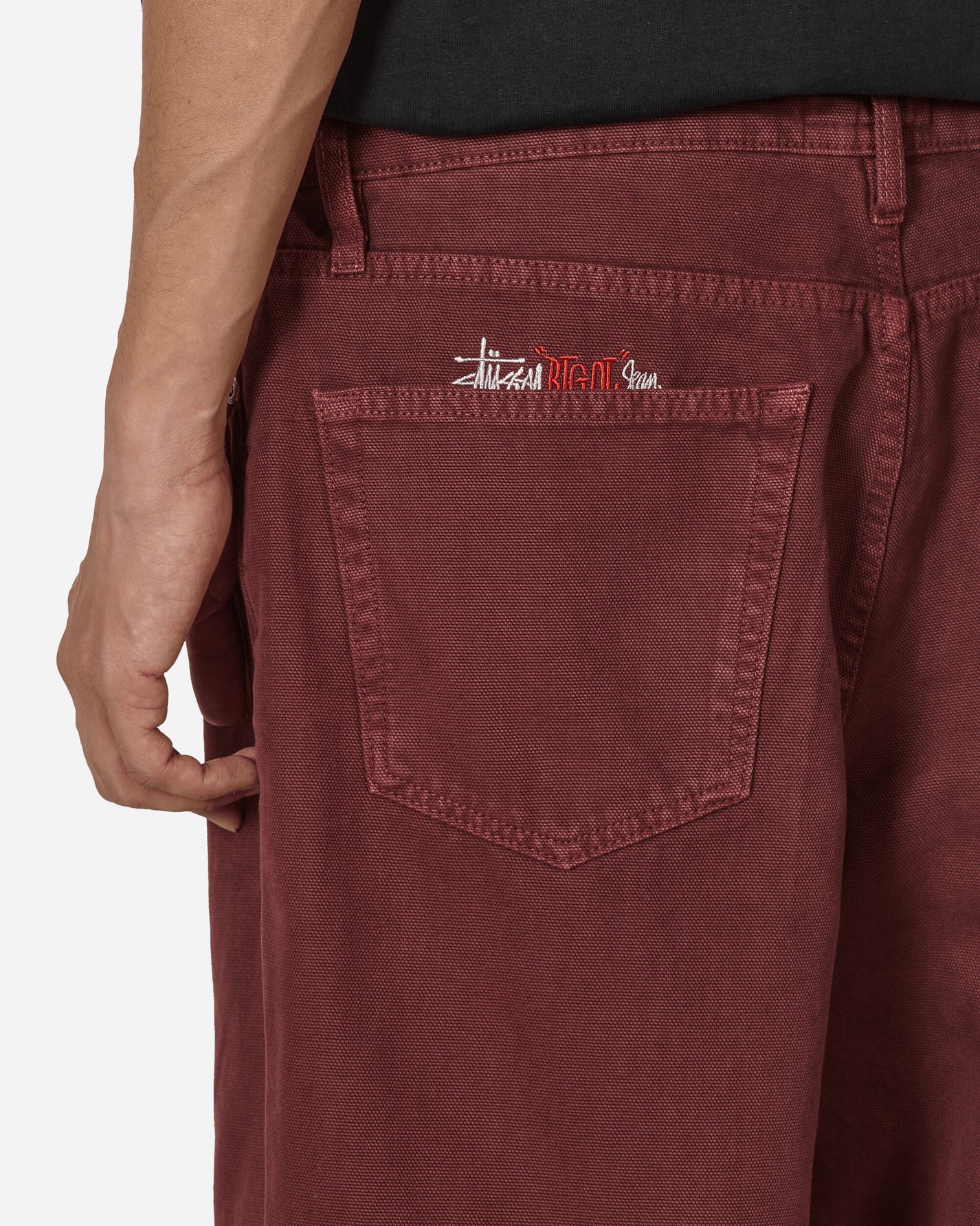 Stüssy Big Ol Jean Washed Canvas Wine Pants Denim 116618 0606