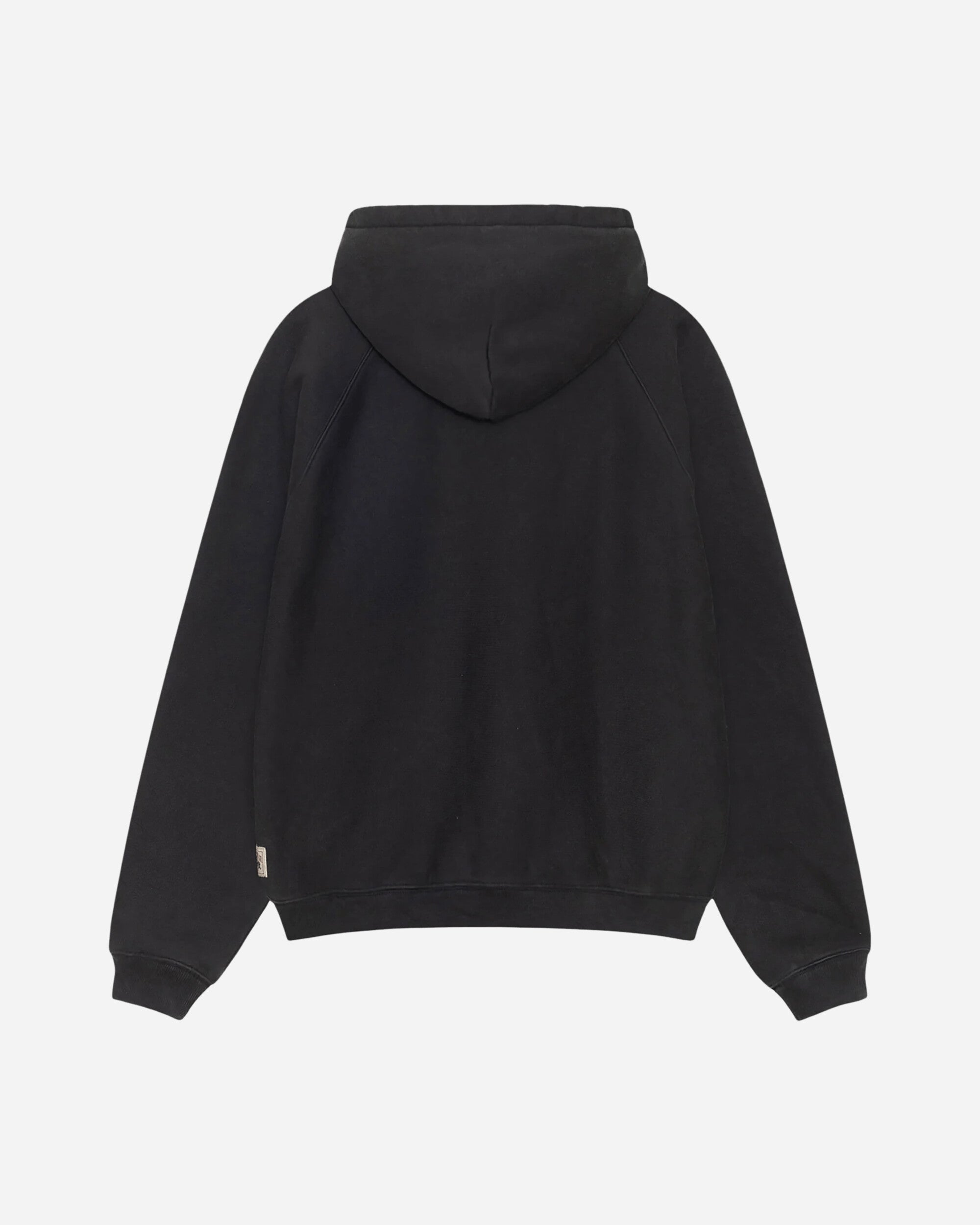 Stüssy Fleece Raglan Hood Washed Black Sweatshirts Hoodies 118572 0034