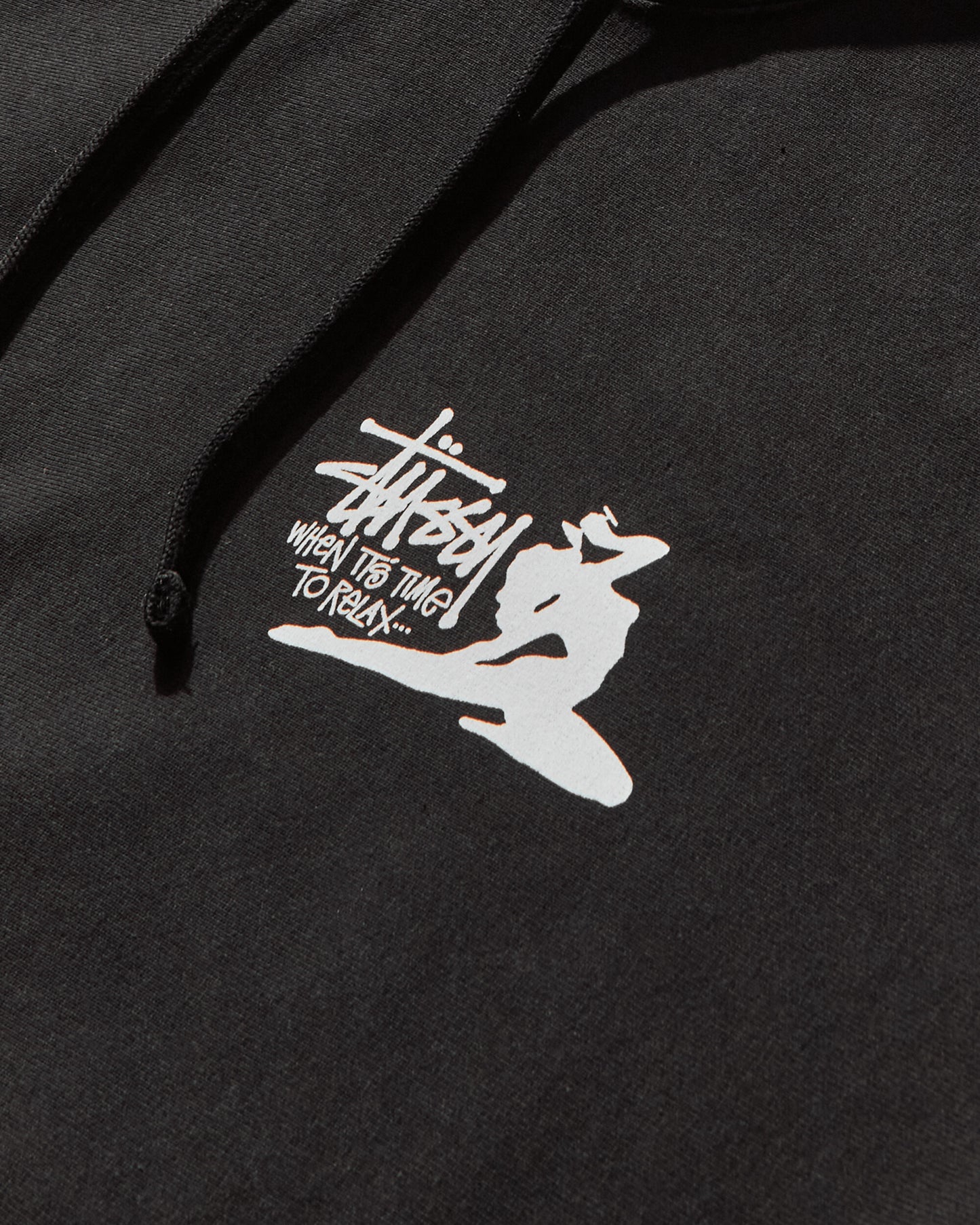 Stüssy Relax Hood Black Sweatshirts Hoodies 1925055SJ 0001