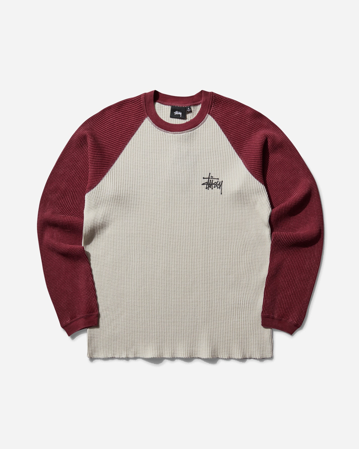 Stüssy Raglan Thermal 2 Tone Off White T-Shirts Longsleeve 1140362SJ 1230