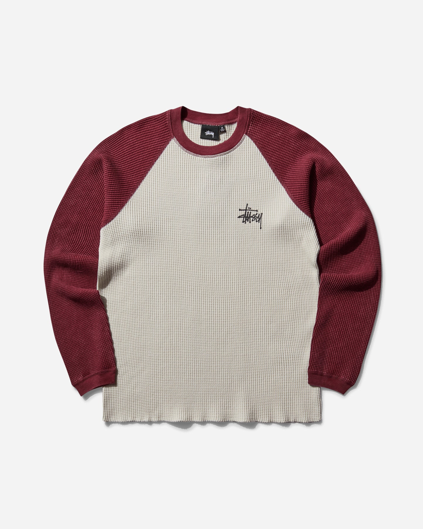 Stüssy Raglan Thermal 2 Tone Off White T-Shirts Longsleeve 1140362SJ 1230