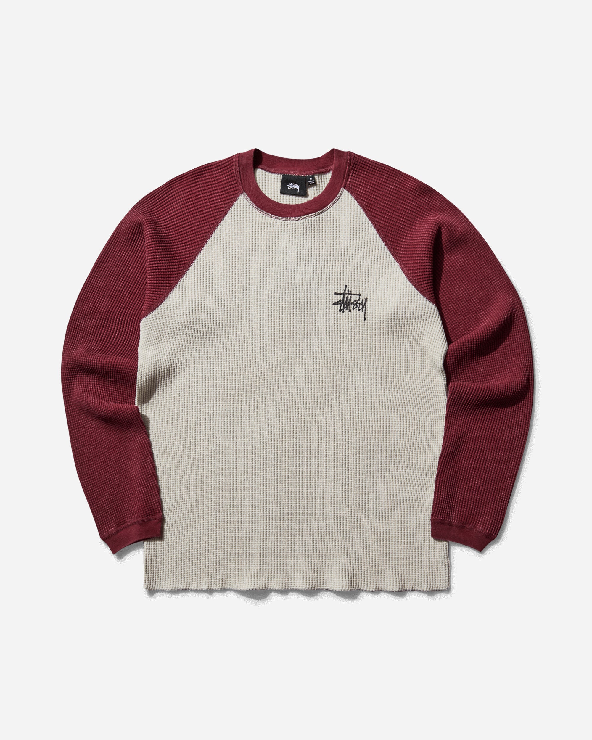 Stüssy Raglan Thermal 2 Tone Off White T-Shirts Longsleeve 1140362SJ 1230