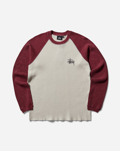 Stüssy Raglan Thermal 2 Tone Off White T-Shirts Longsleeve 1140362SJ 1230