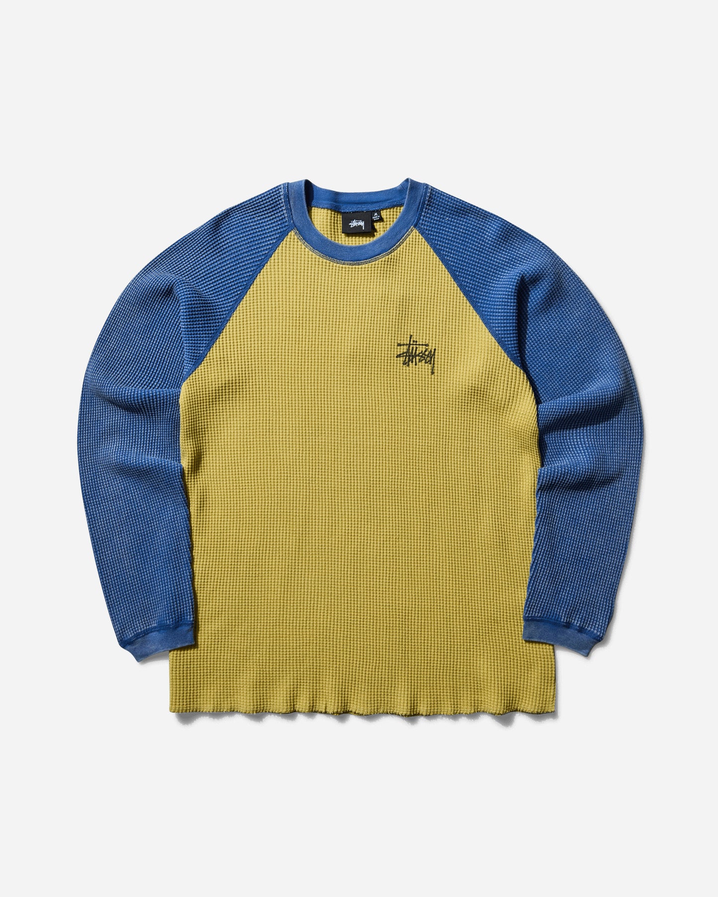 Stüssy Raglan Thermal 2 Tone Yellow T-Shirts Longsleeve 1140362SJ 0201
