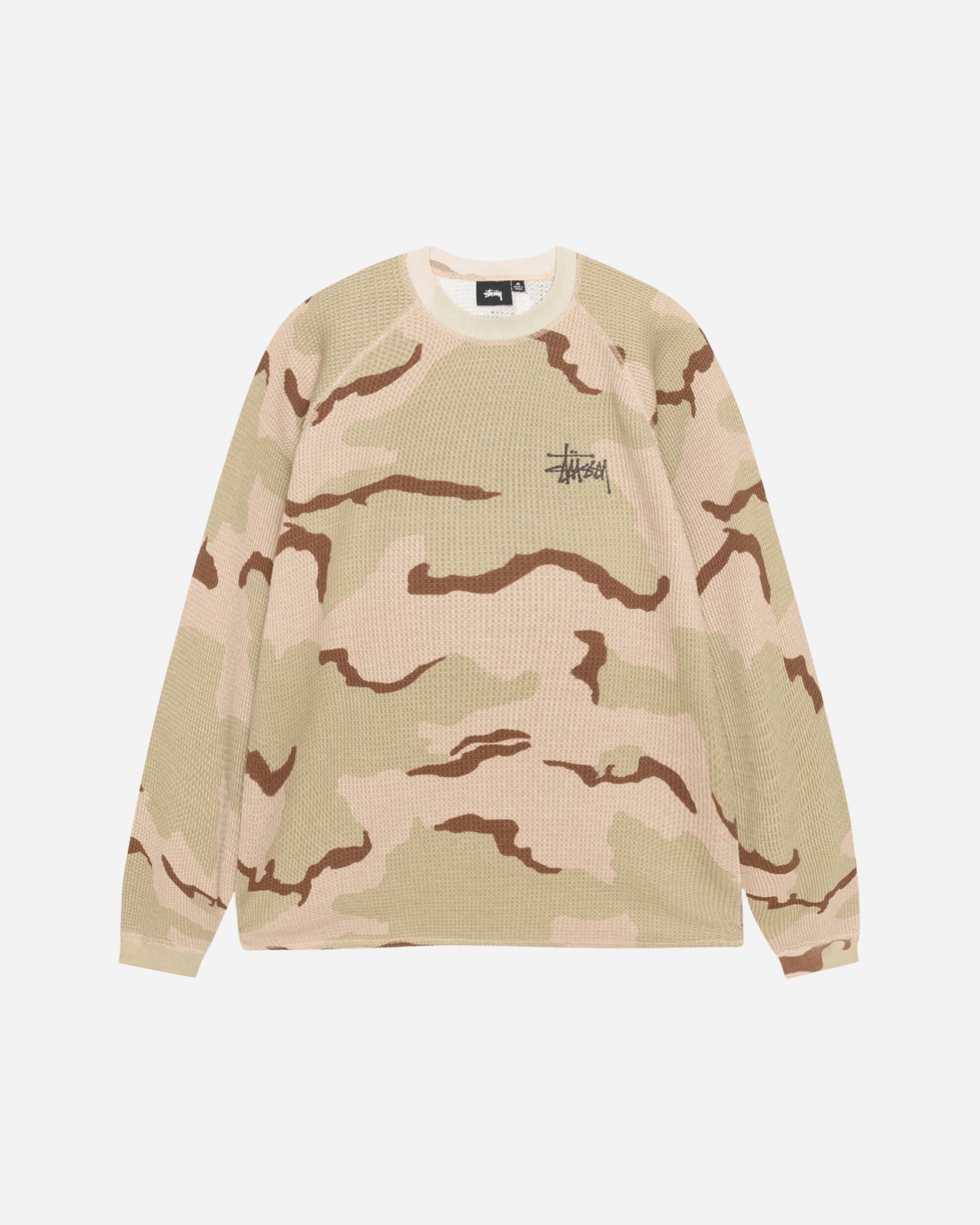 Stüssy Raglan Thermal Basic Stock Sand Camo T-Shirts Longsleeve 1140356 2724