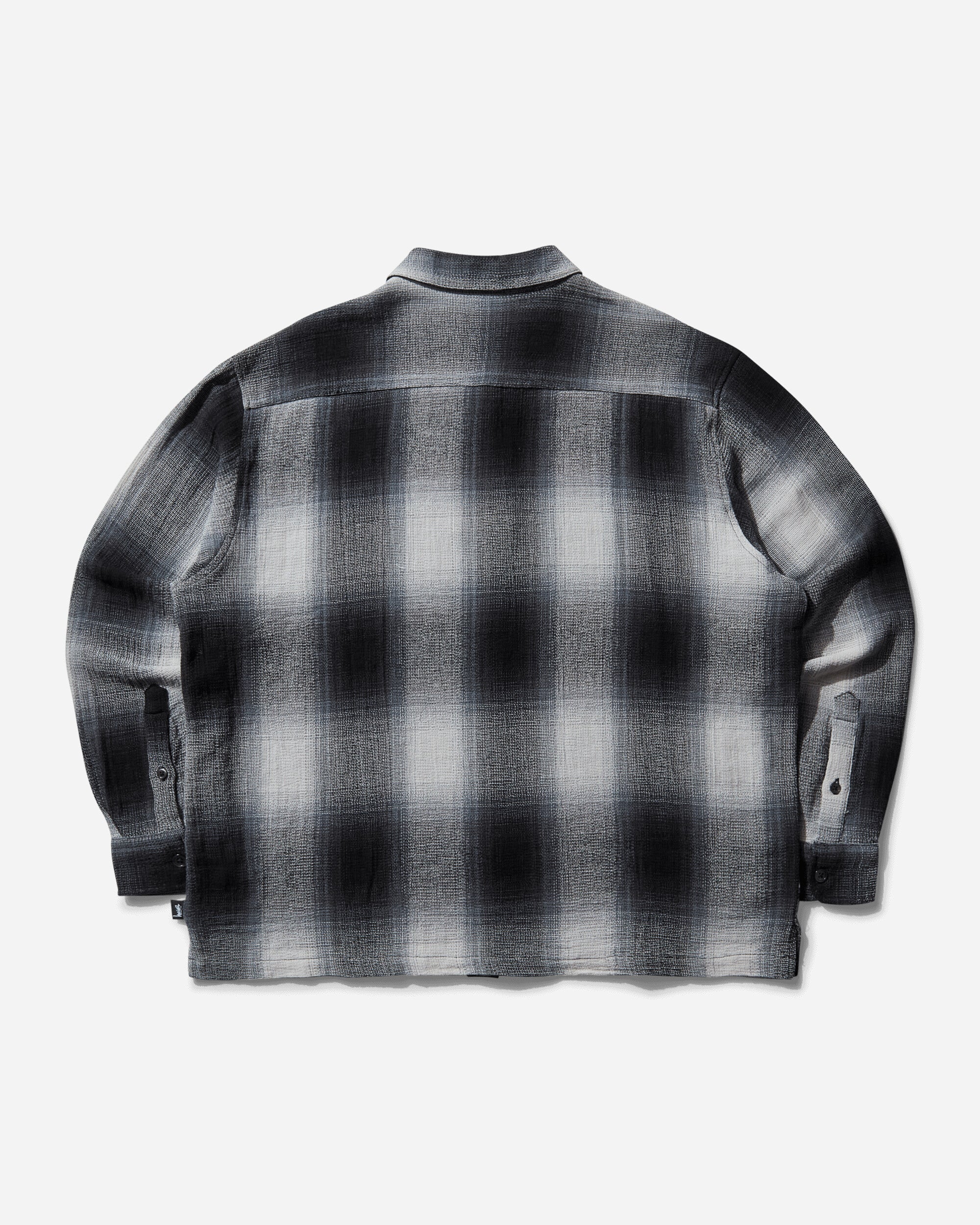 Stüssy Loose Weave Plaid Shirt Grey Shirts Longsleeve Shirt 1110360SJ 0008