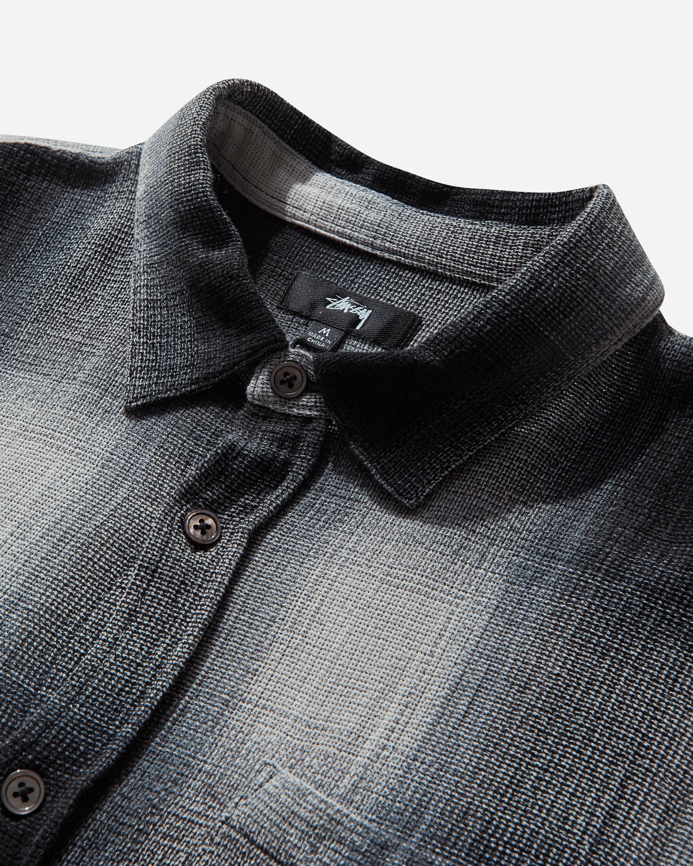 Stüssy Loose Weave Plaid Shirt Grey Shirts Longsleeve Shirt 1110360SJ 0008
