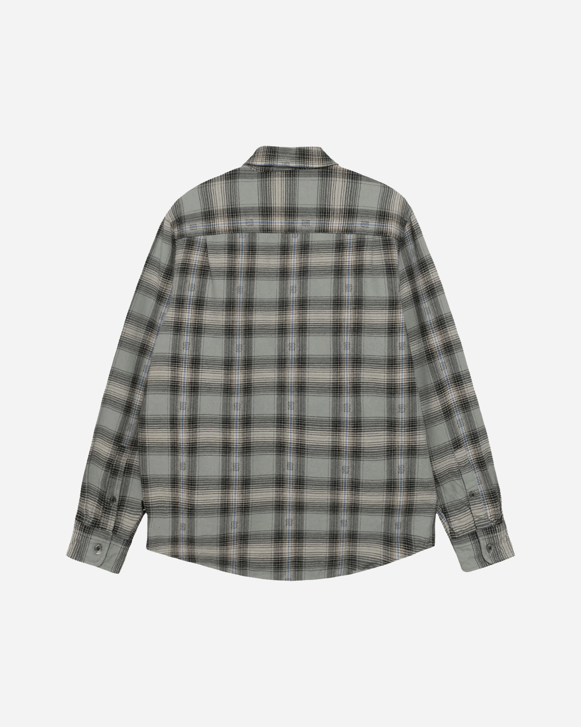 Stüssy Motif Plaid Shirt Grey Shirts Longsleeve Shirt 1110352 0008