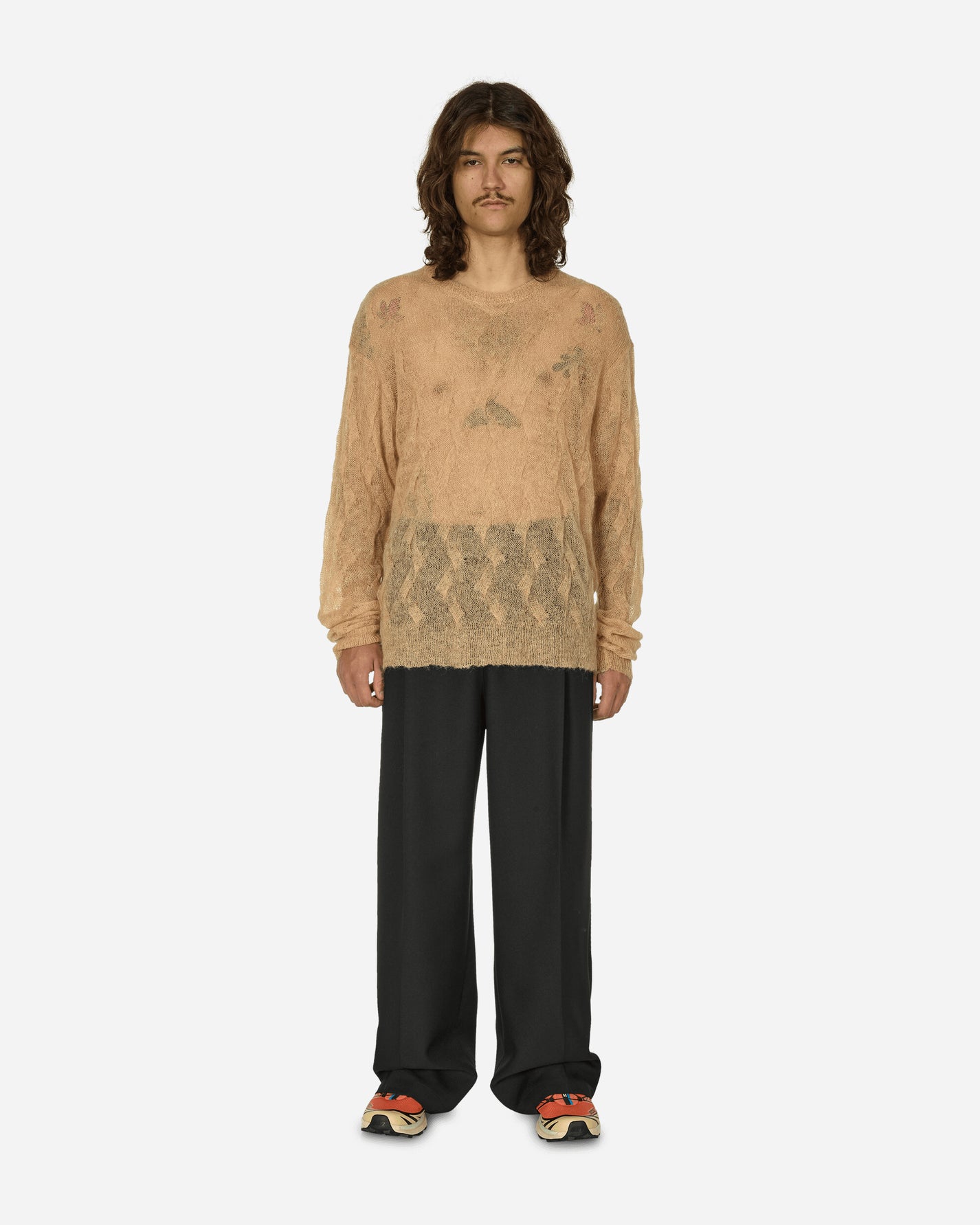 Stüssy Loose Knit Cross Cable Sand Knitwears Sweaters 117241 1020