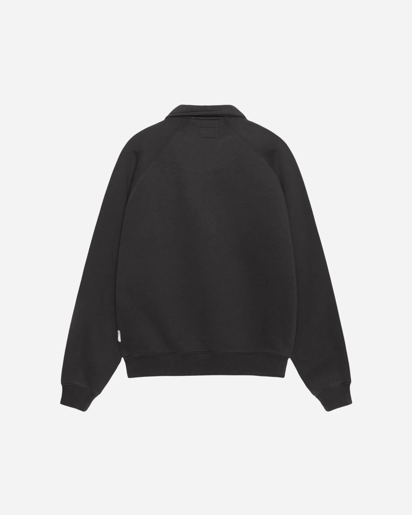 Stüssy Fleece Raglan Zip Mock Washed Black Sweatshirts Zip-Ups 118573 0034