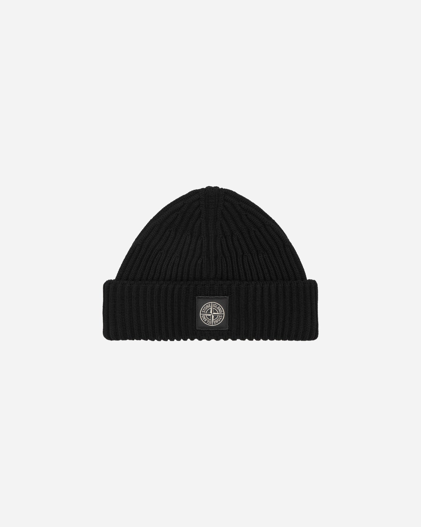 Stone Island Wool Short Beanie Black Hats Beanies 8115N22C3 A0029