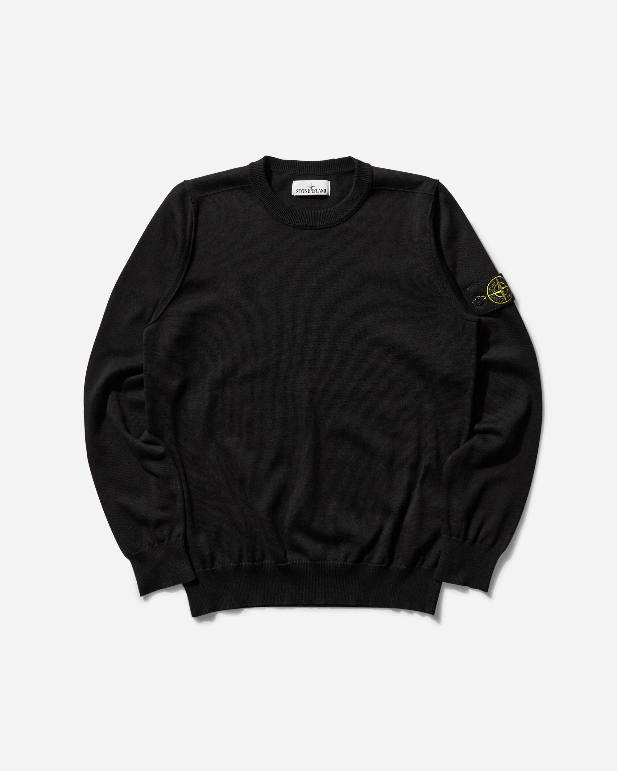 Stone Island Crew Neck Black Sweatshirts Crewneck K1S15-5100053-S00B2 V0029