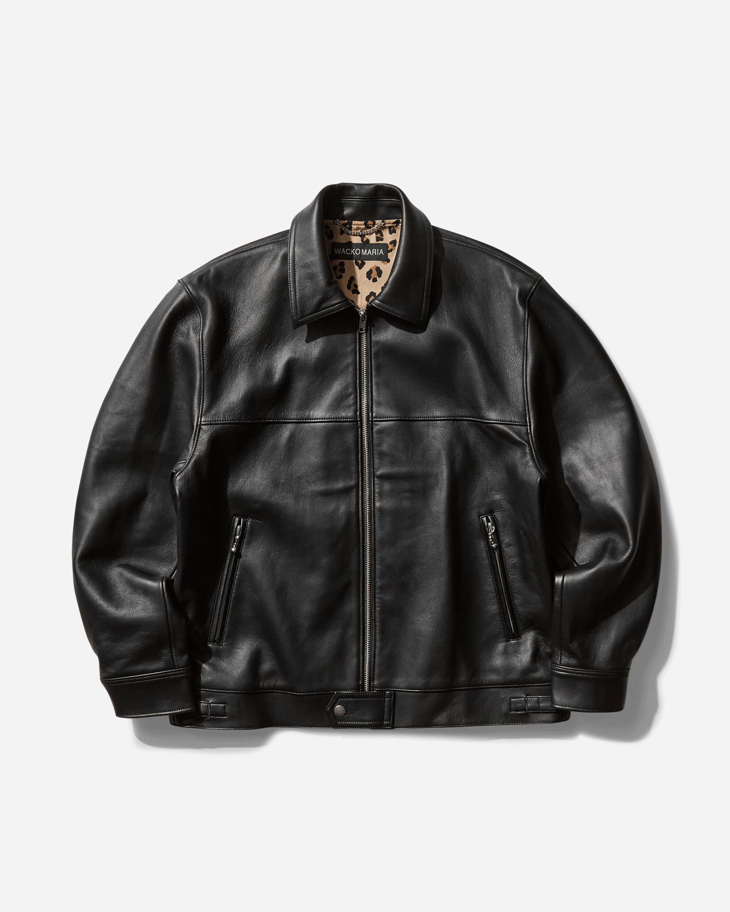 WACKO MARIA Single Riders Leather Jacket ( Type-2 ) Black Coats and Jackets Leather Jackets 25SSE-WMO-BL02 BLACK