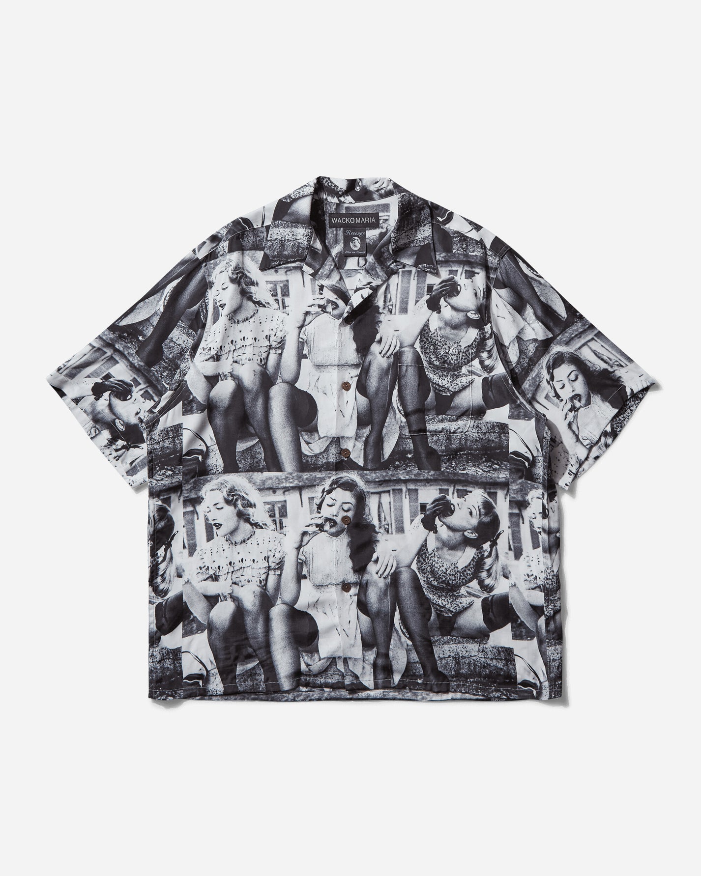WACKO MARIA Ellen Von Unwerth / S/S Hawaiian Shirt ( Type-2 ) White Shirts Shortsleeve Shirt EVU-WM-HI02 WHITE