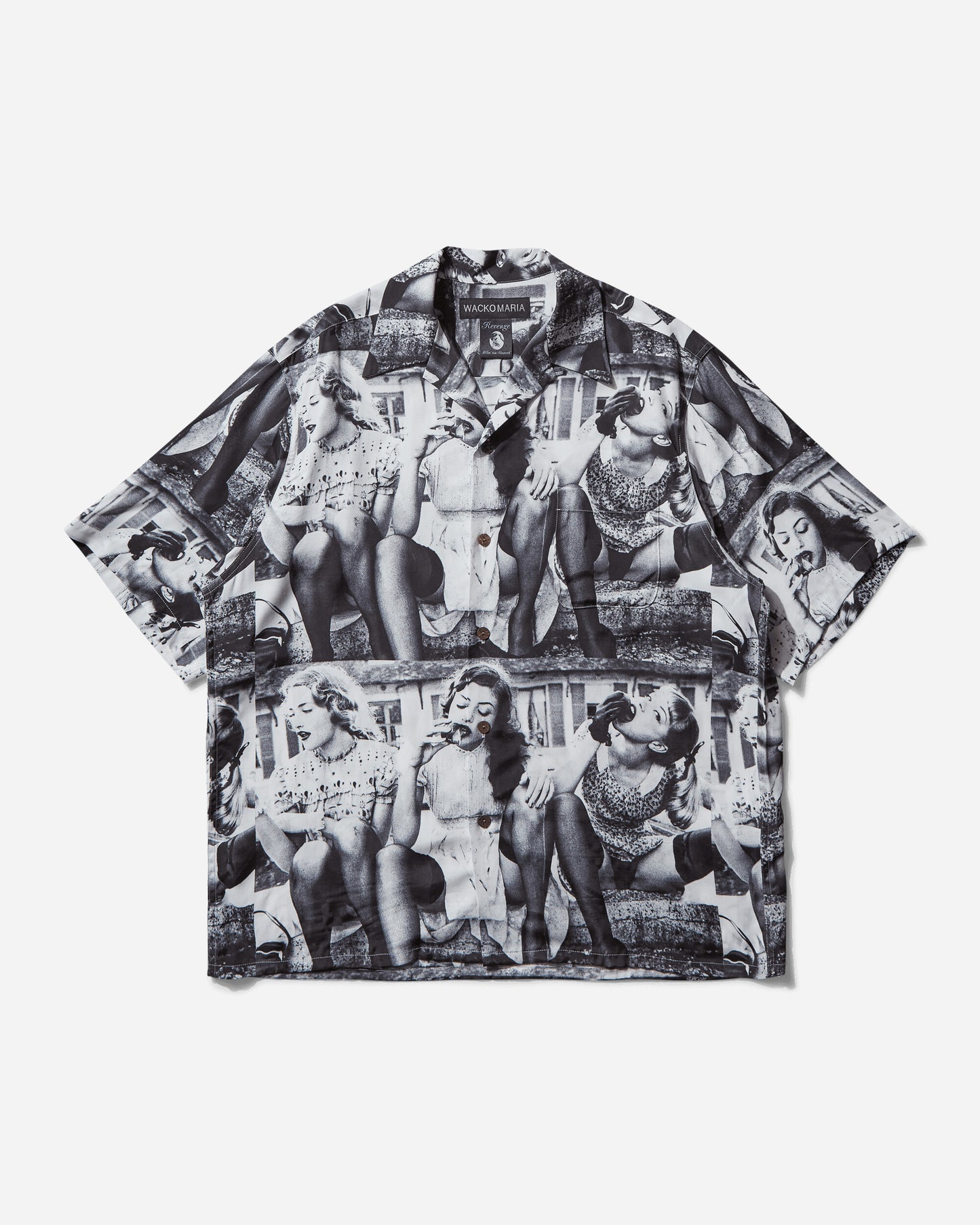 WACKO MARIA Ellen Von Unwerth / S/S Hawaiian Shirt ( Type-2 ) White Shirts Shortsleeve Shirt EVU-WM-HI02 WHITE