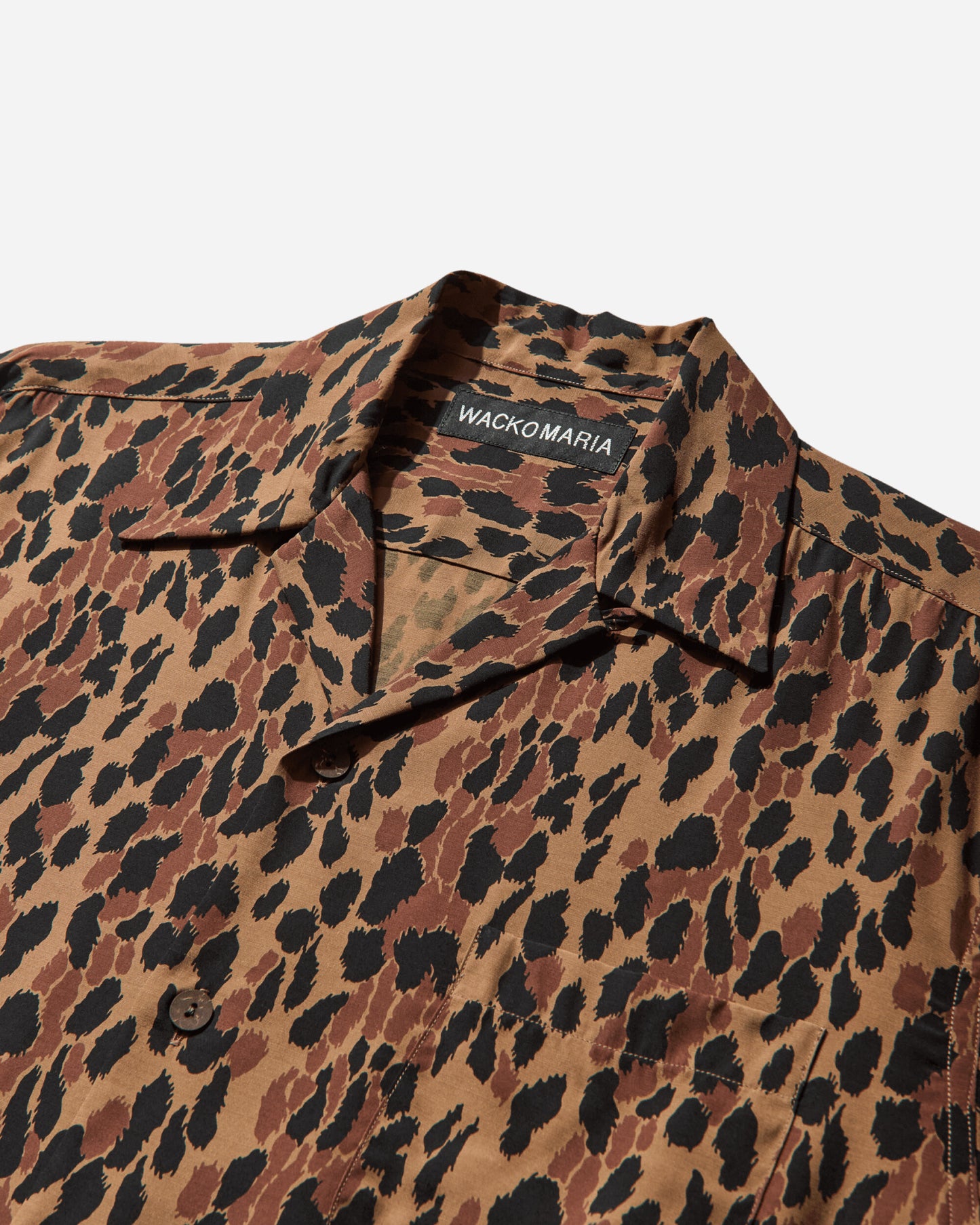 WACKO MARIA Leopard Hawaiian Shirt S/S Brown Shirts Shortsleeve Shirt 25SSE-WMS-HI03 BROWN