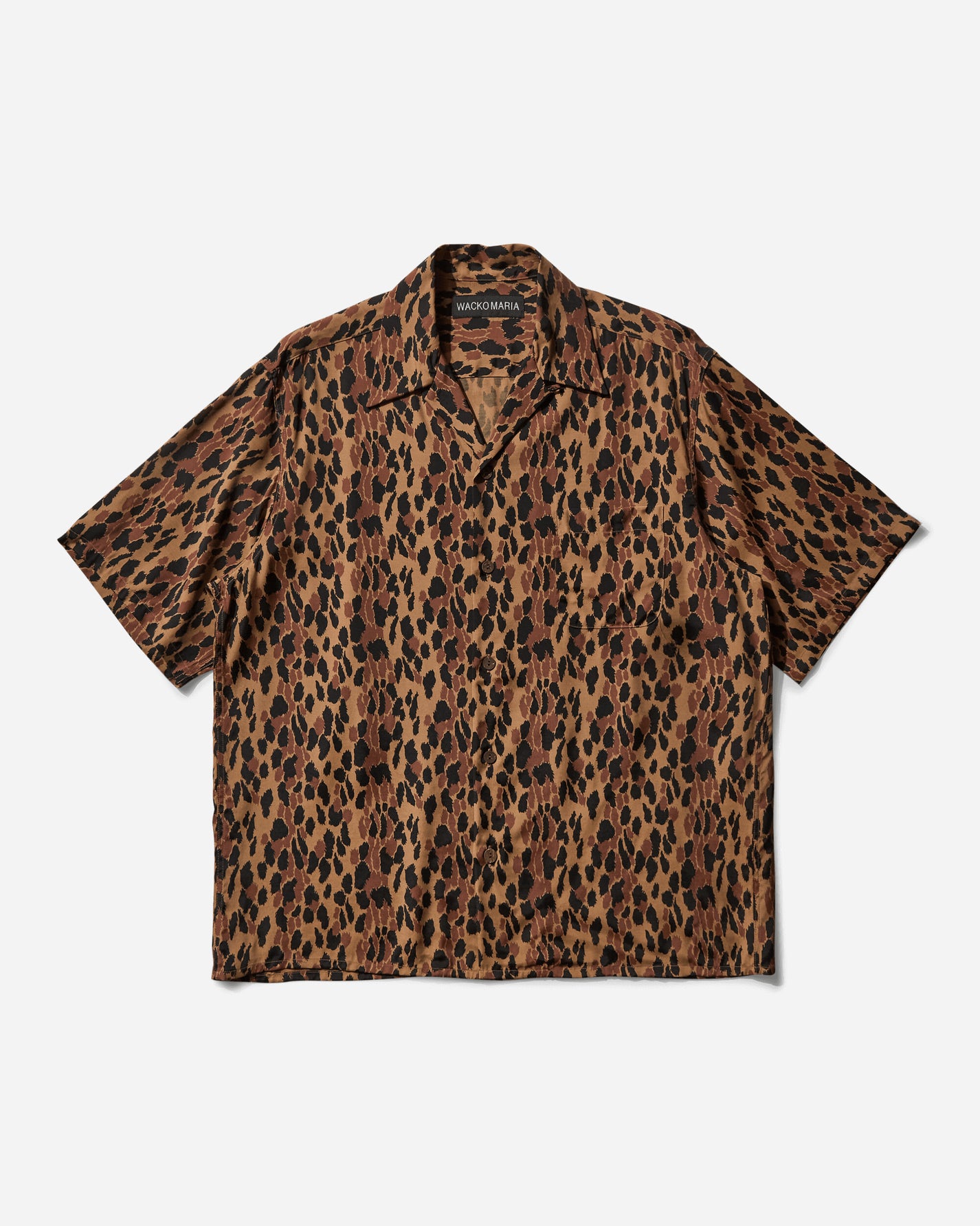 WACKO MARIA Leopard Hawaiian Shirt S/S Brown Shirts Shortsleeve Shirt 25SSE-WMS-HI03 BROWN