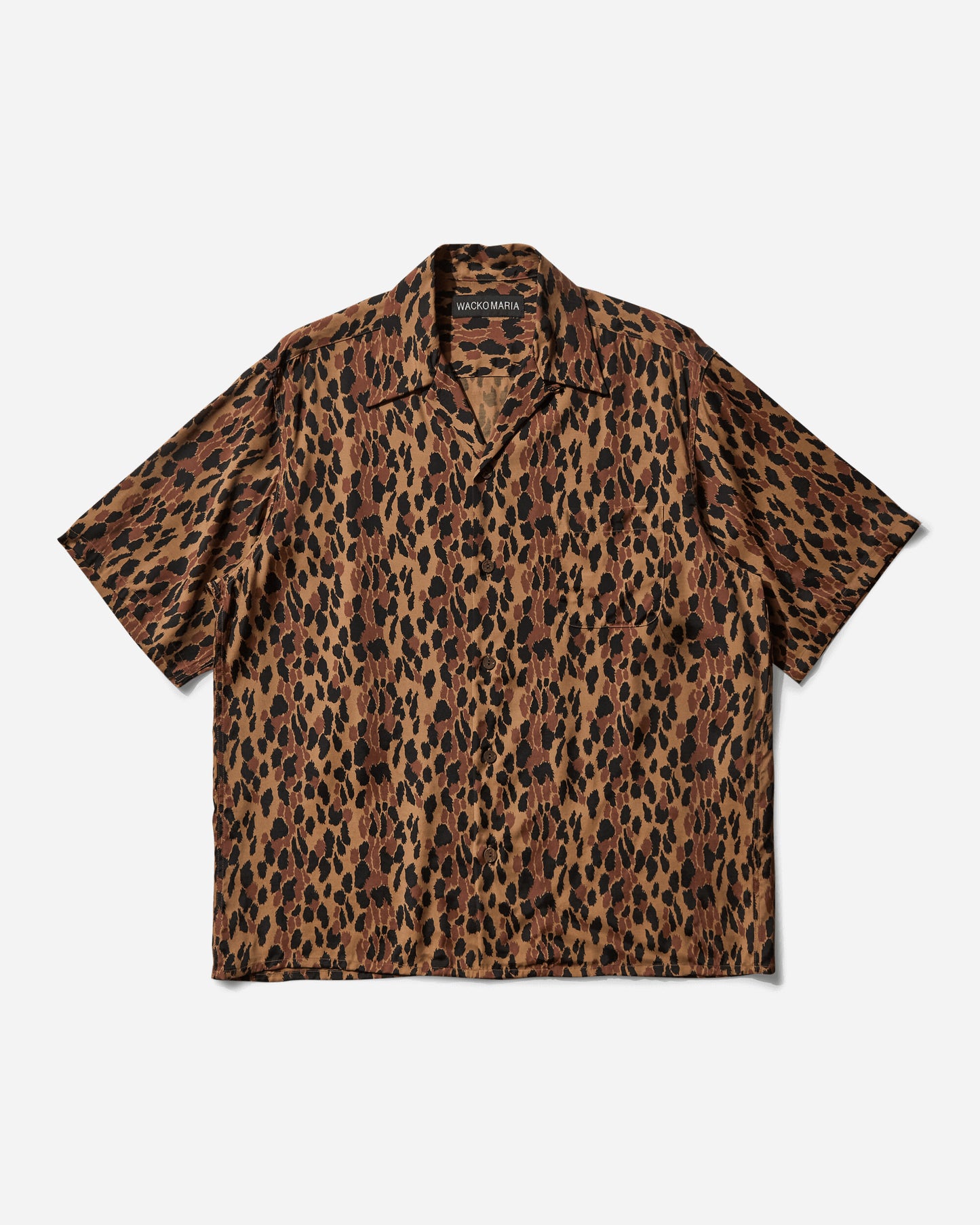 WACKO MARIA Leopard Hawaiian Shirt S/S Brown Shirts Shortsleeve Shirt 25SSE-WMS-HI03 BROWN